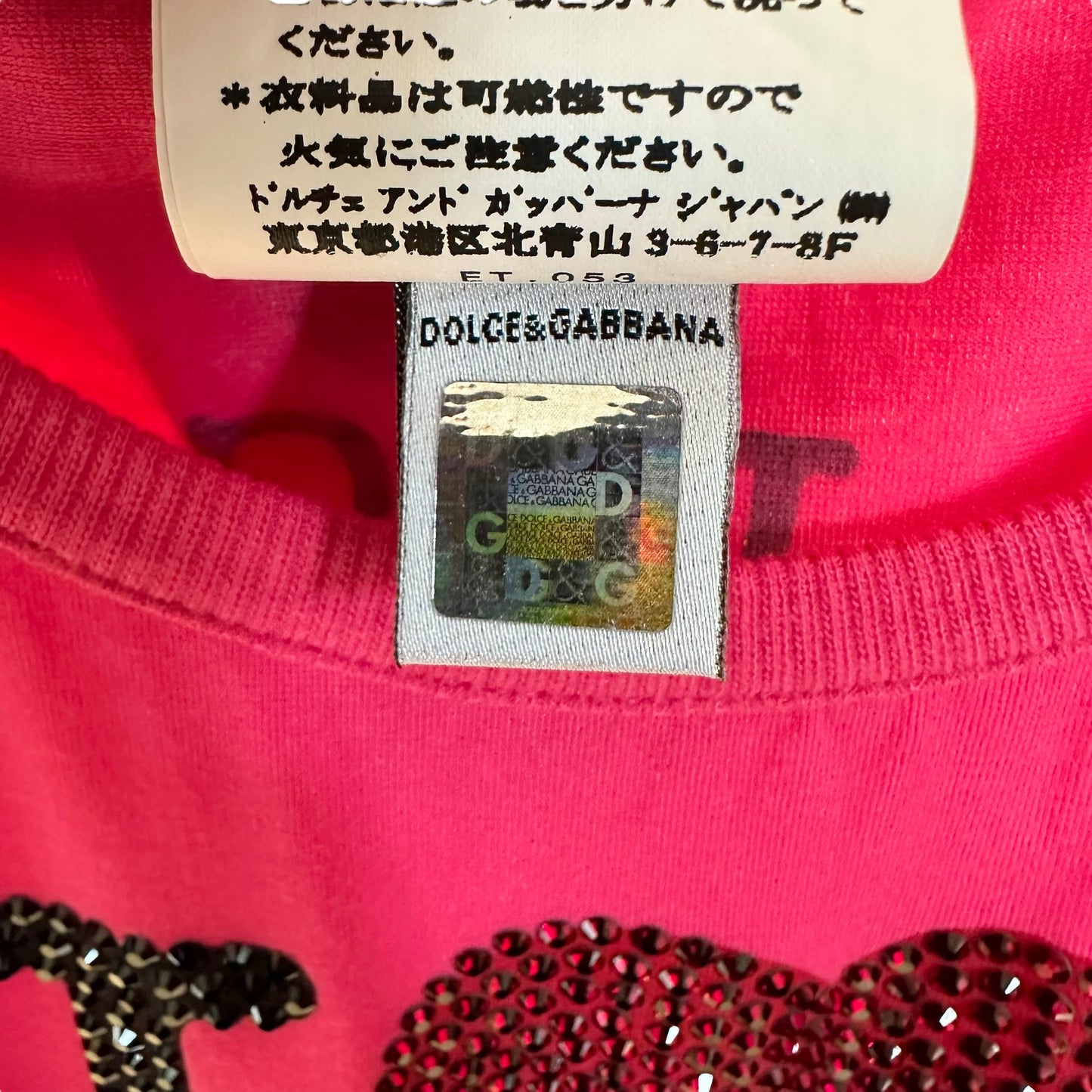 D&G Dolce & Gabbana 'I Heart D&G' Pink Tank