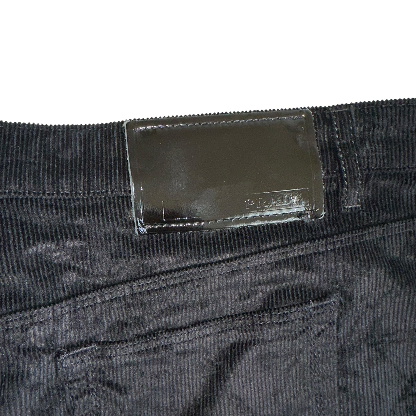 Prada Black Corduroy Mini Skirt