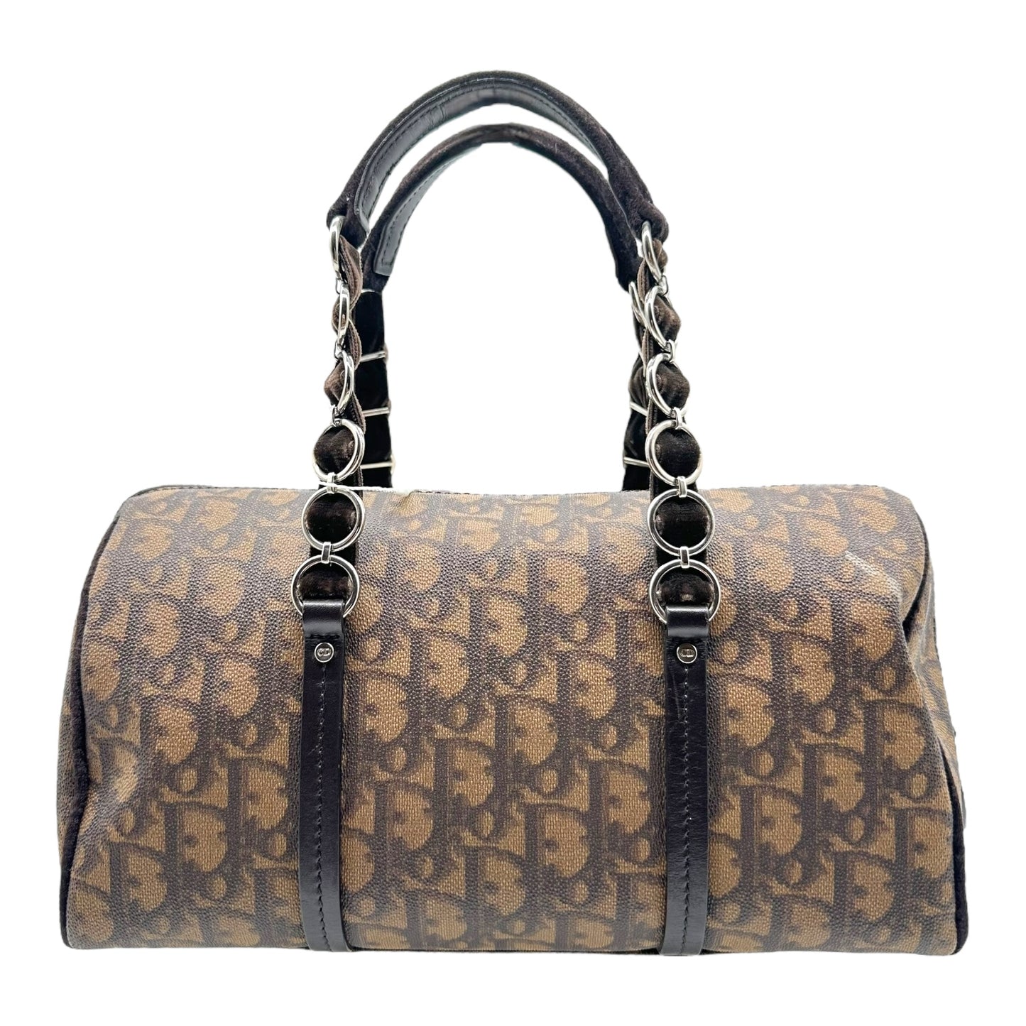 Christian Dior Romantique Brown Monogram Bowler Bag