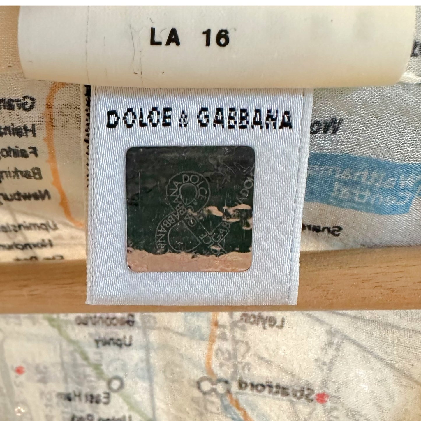 D&G Dolce & Gabbana Subway Map Sheer Silk Blouse