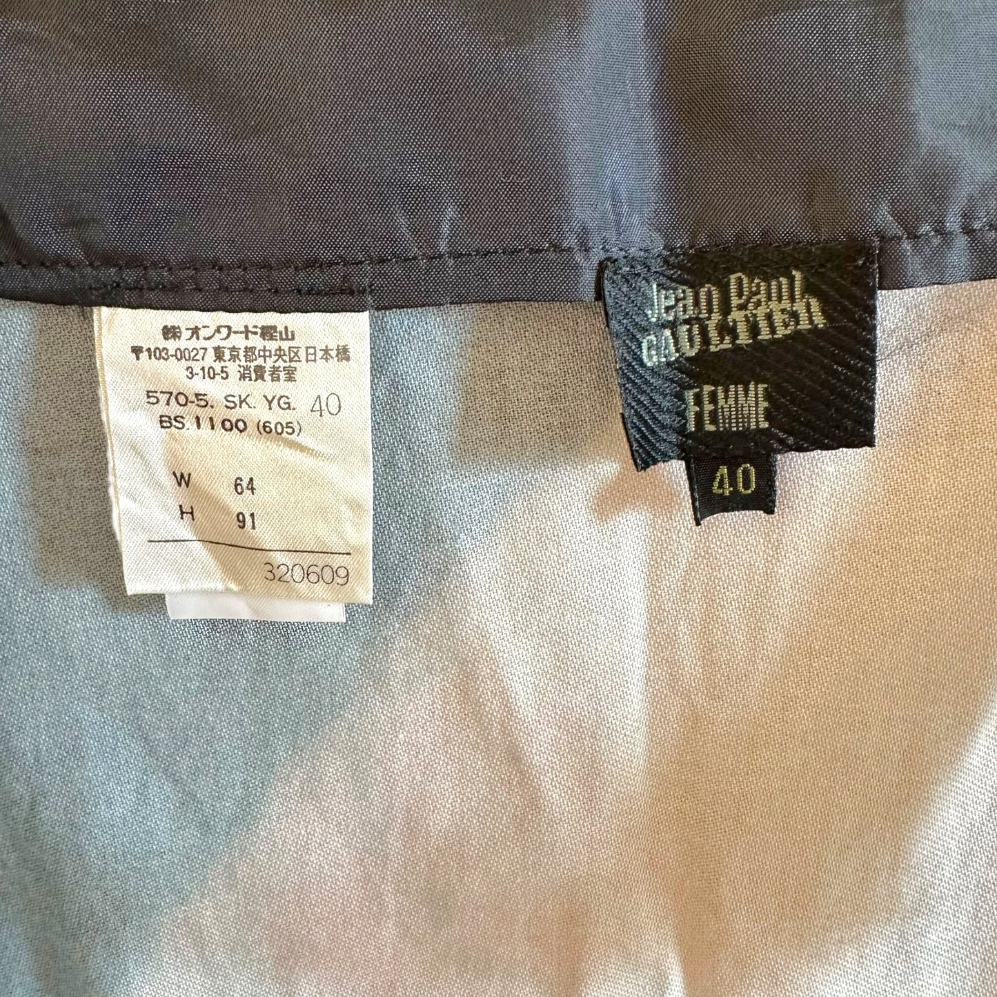 Jean Paul Gaultier Gray & Black Face Print Midi Wrap Skirt