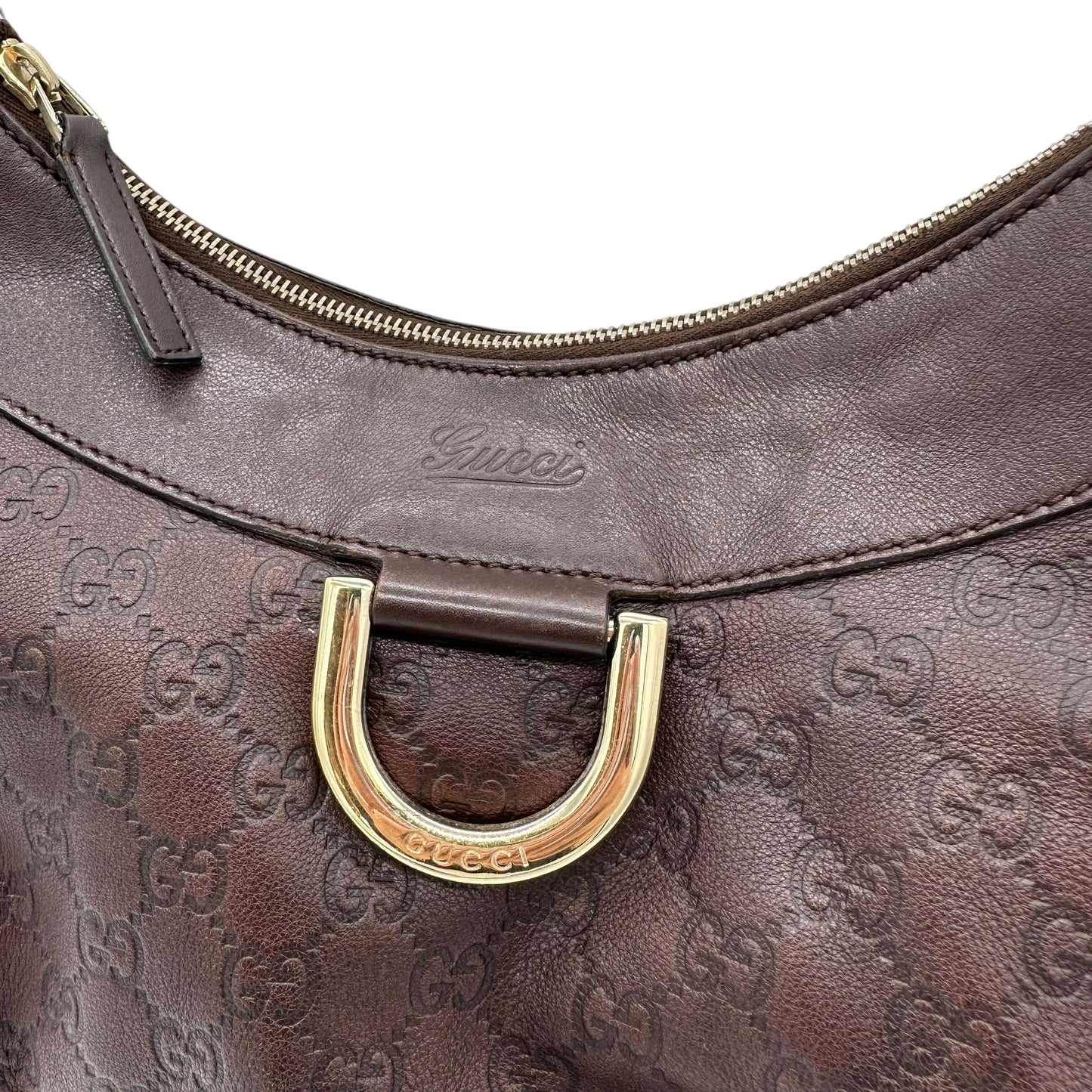 Gucci Brown Guccissima Monogram Abby Shoulder Bag