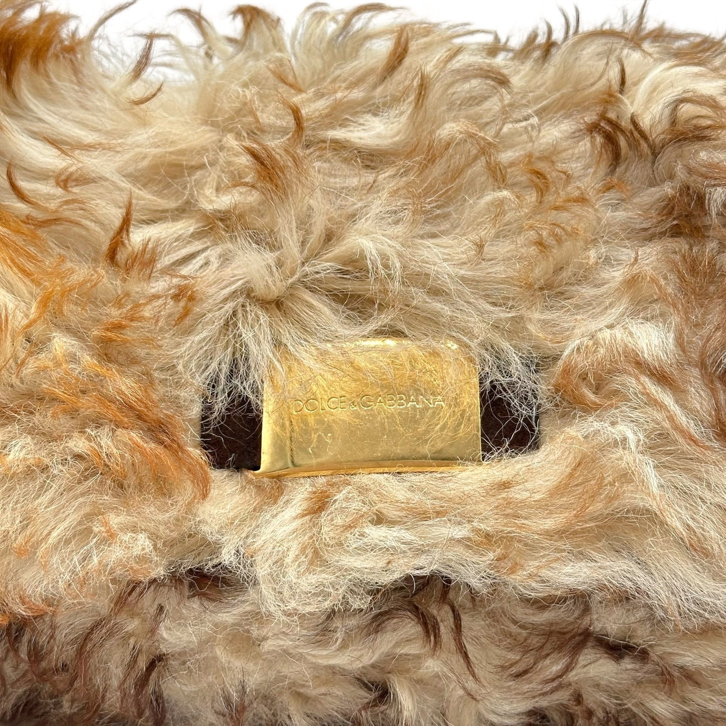 Dolce & Gabbana Sheepskin Fur Shoulder Bag
