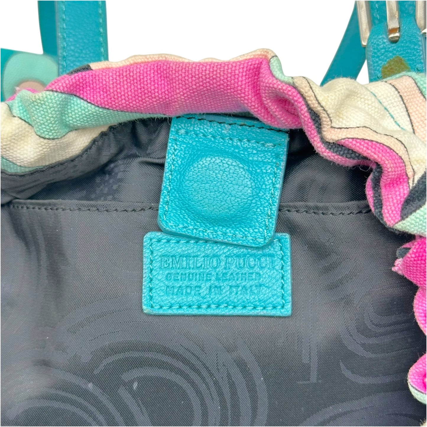 Emilio Pucci Multicolor Printed Drawstring Tote Bag