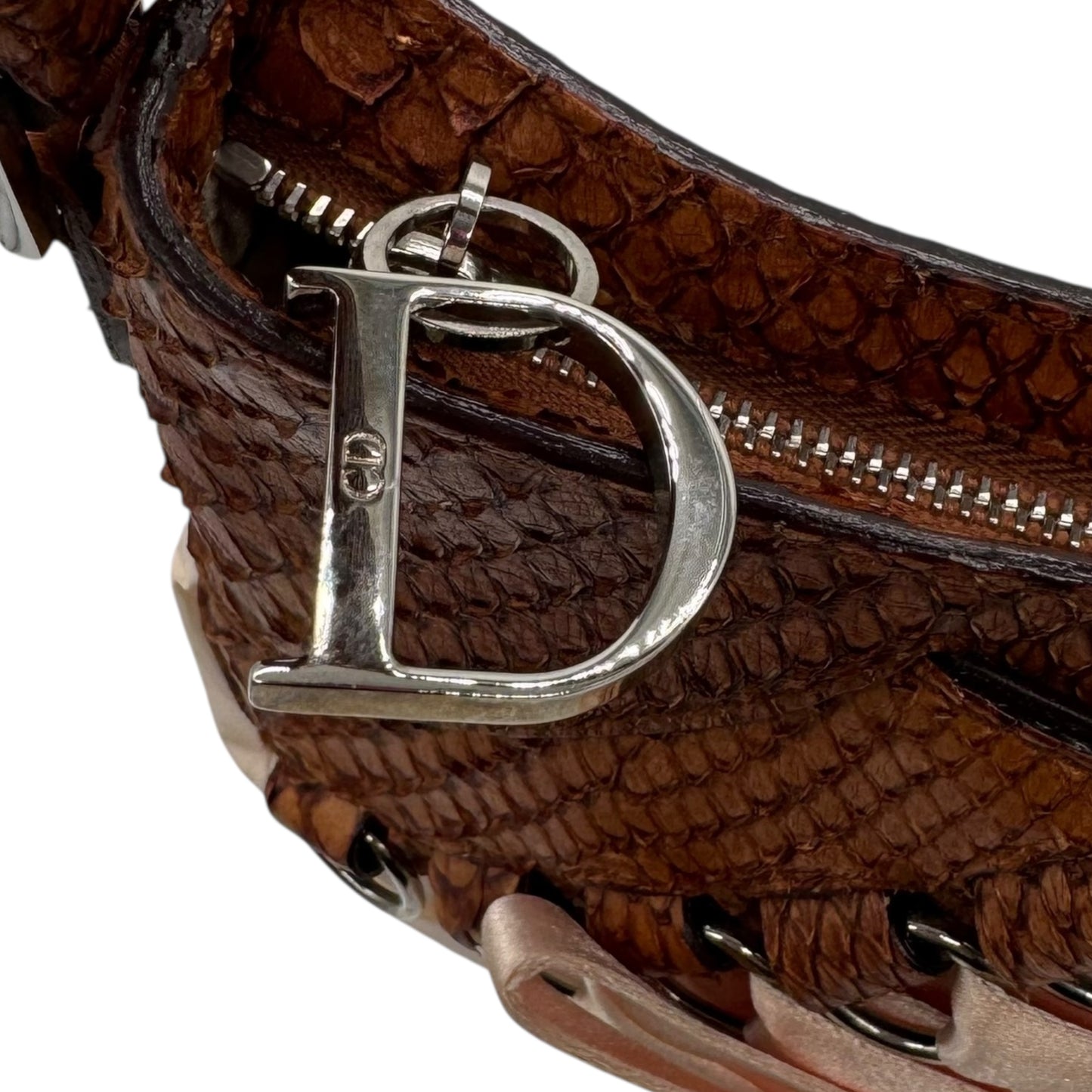 Christian Dior Pink & Brown Python Ballet Corset Mini Bag RARE