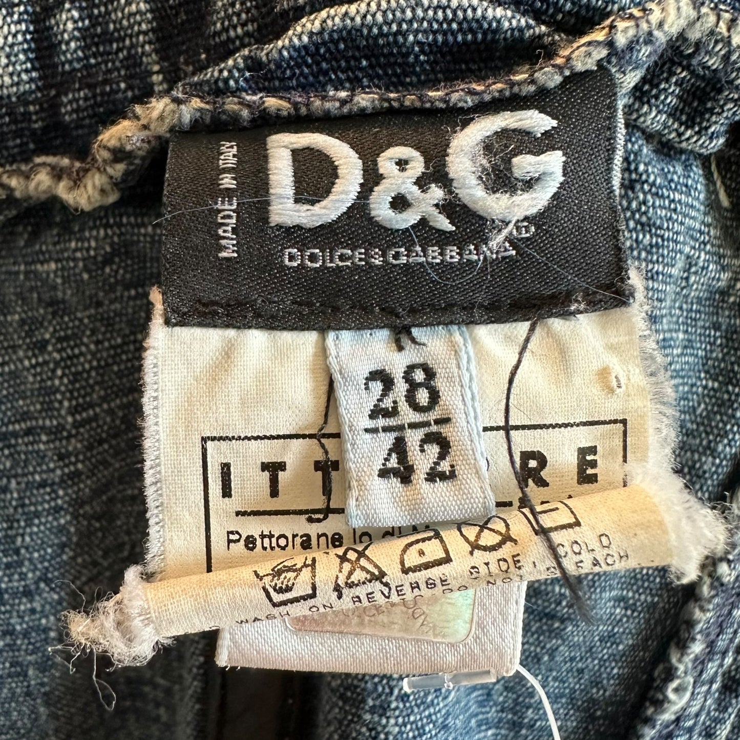 D&G Dolce & Gabbana Denim Lace Up Bustier Top