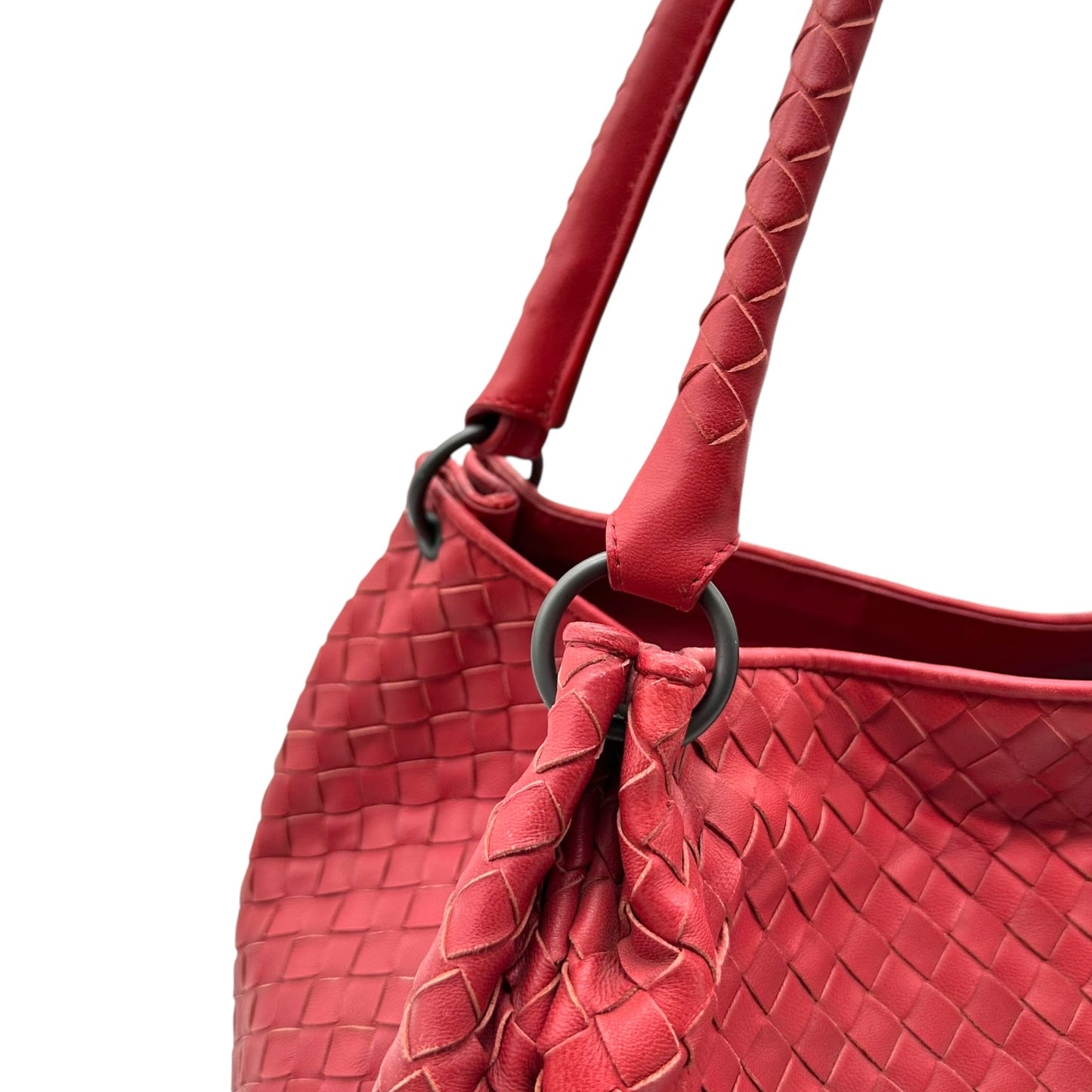 Bottega Veneta Red Intrecciato Parachute Bag