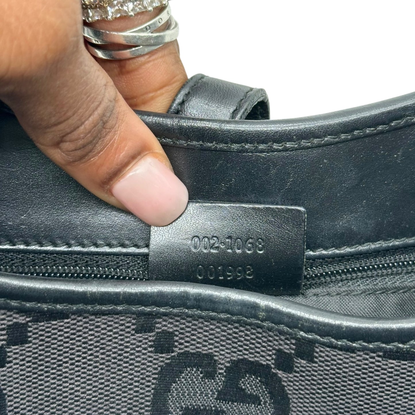 Gucci Black Large Monogram Mini Jackie Bag