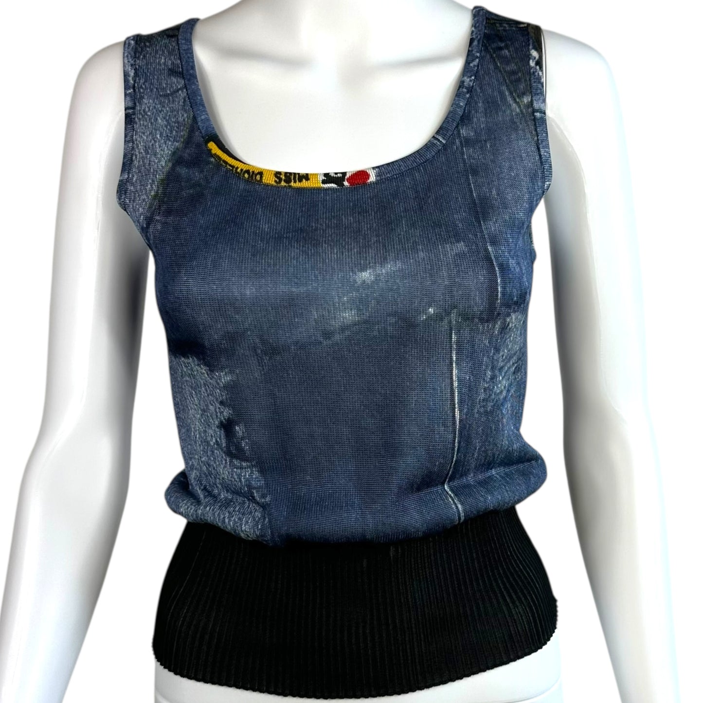 Christian Dior F/W 2001 'Denim' Knit Speedway Tank