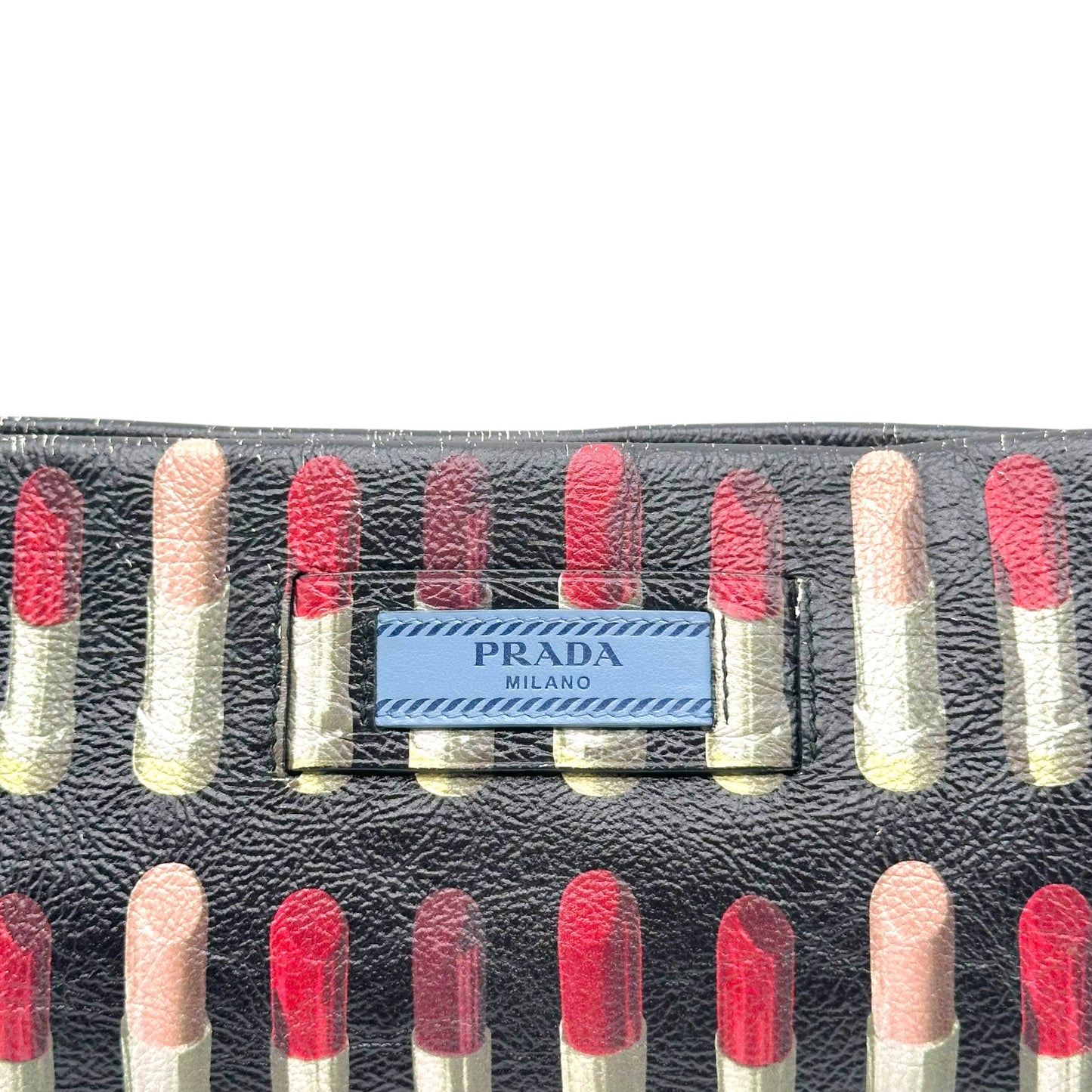 Prada F/W 2018 Lipstick Print 2-Way Clutch Bag