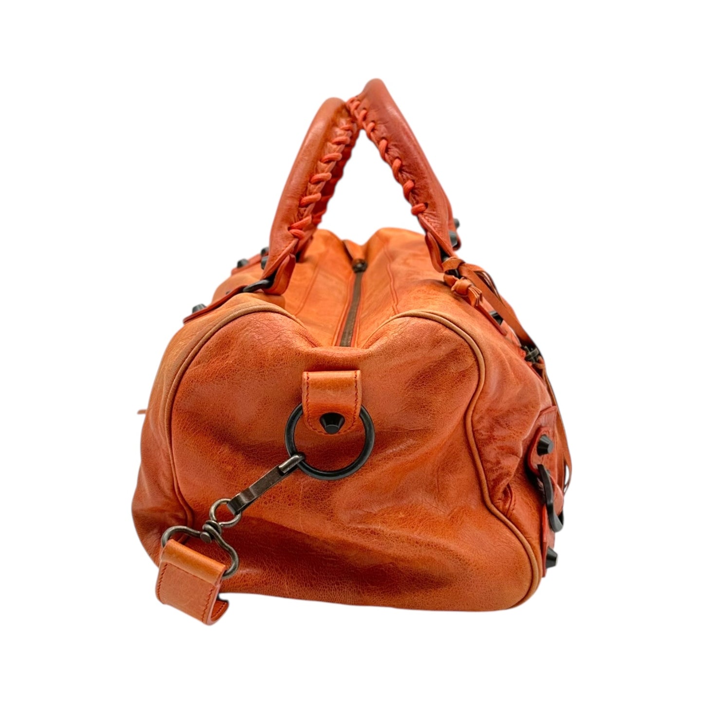 Balenciaga Orange Leather City Twiggy Bag