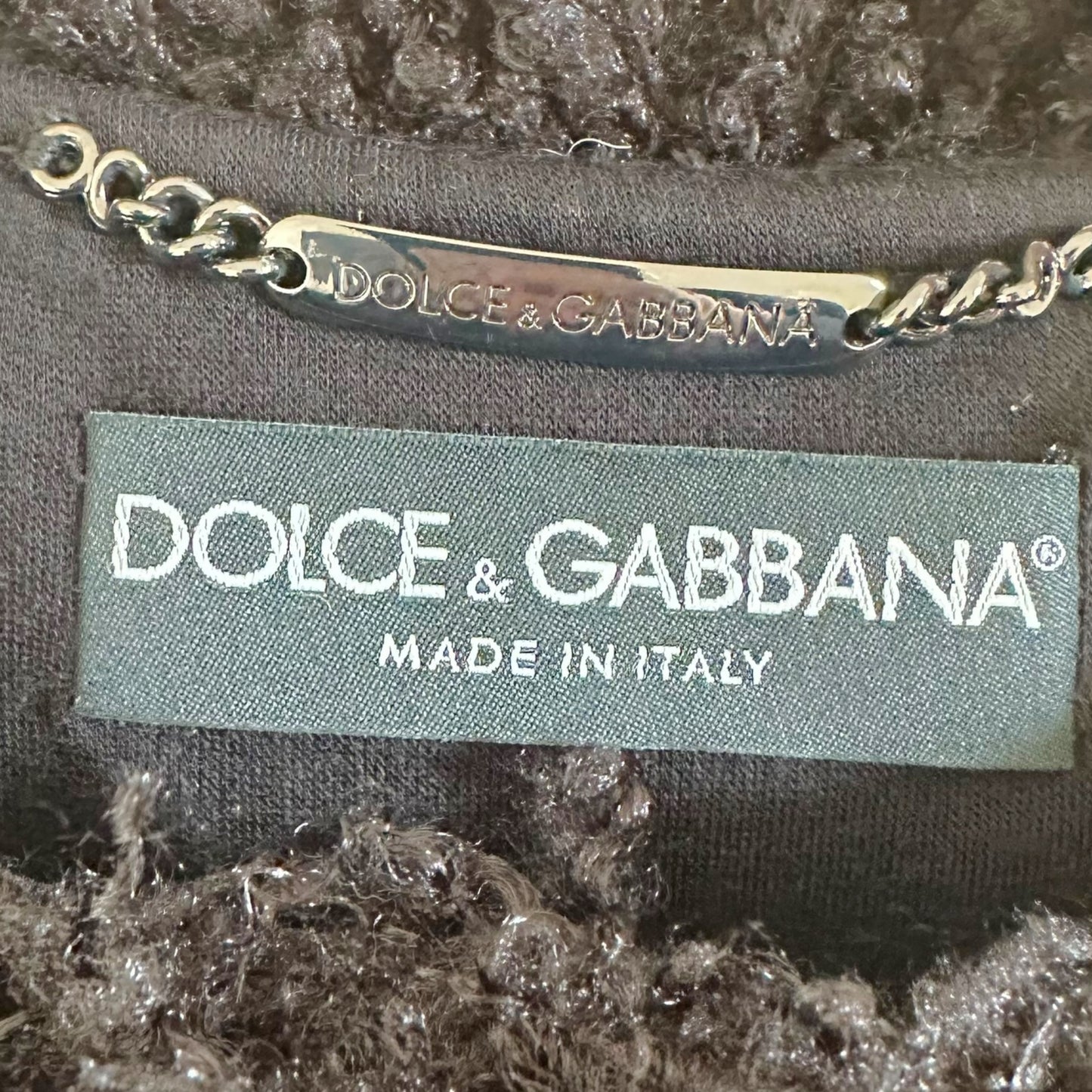 Dolce & Gabbana Black Tweed Fringe Trim Jacket