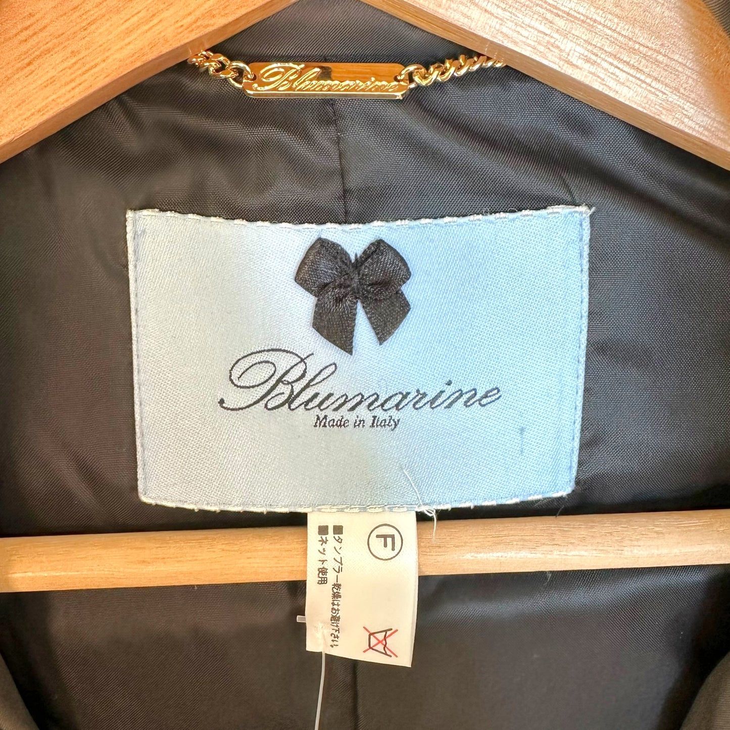 Blumarine Gray Down Fill 2-Way Moto Jacket