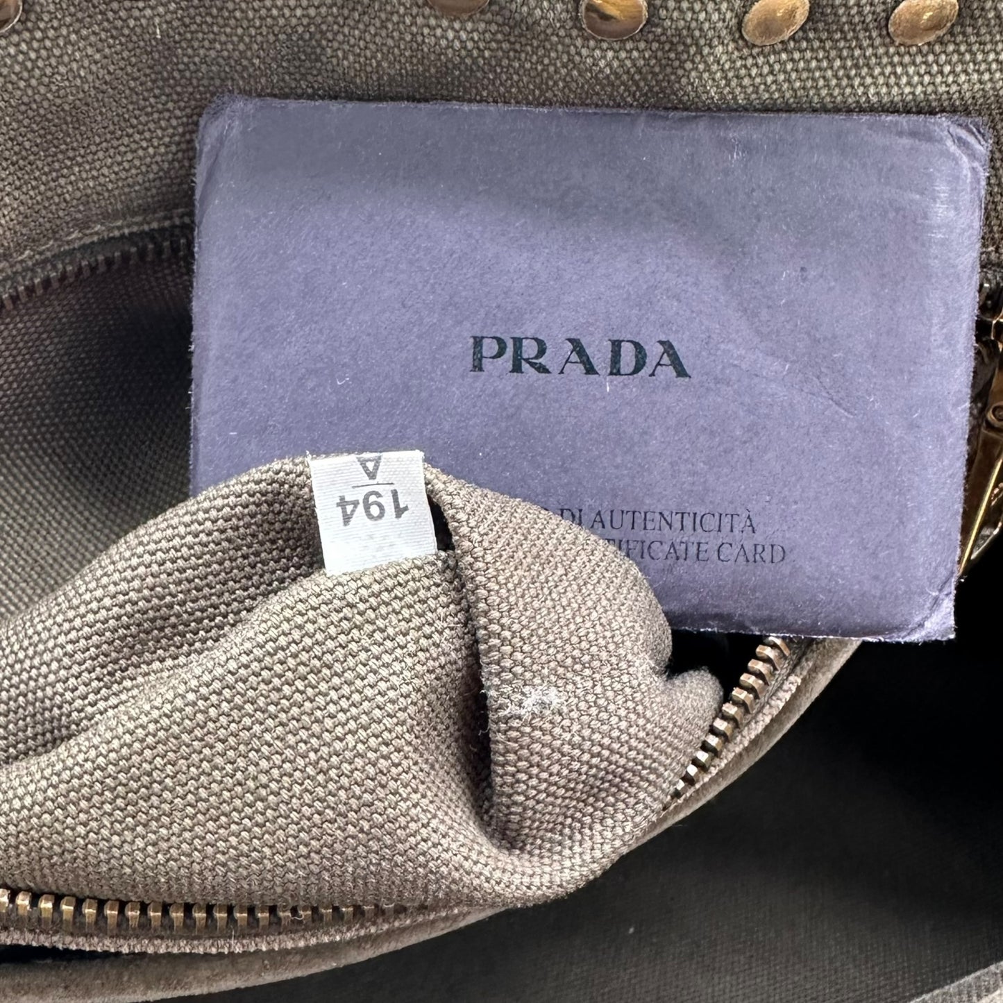 Prada Khaki Green Suede Fringe Canapa Tote Bag - Outfit Repeater