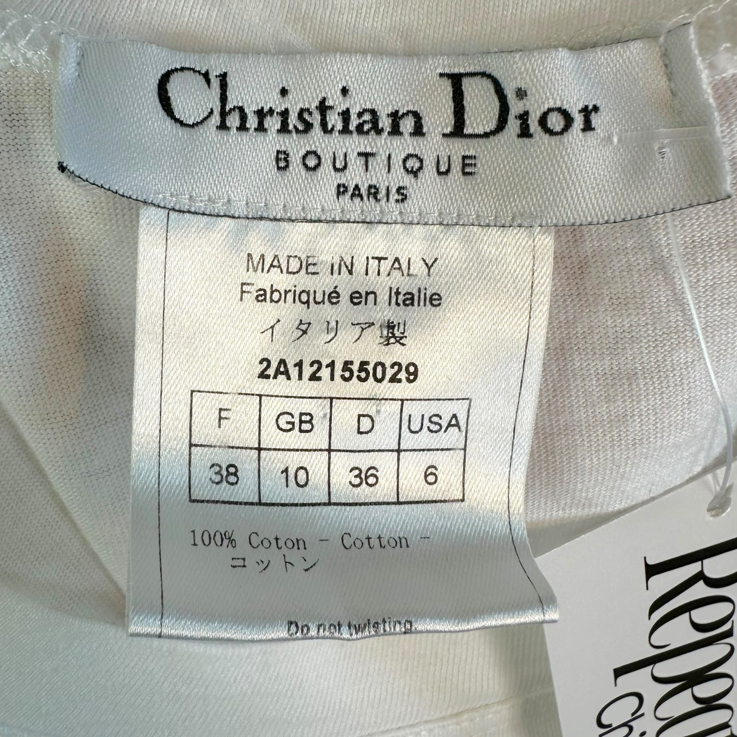 Christian Dior F/W 2002 J'Adore Dior Cartoon Graphic T-Shirt