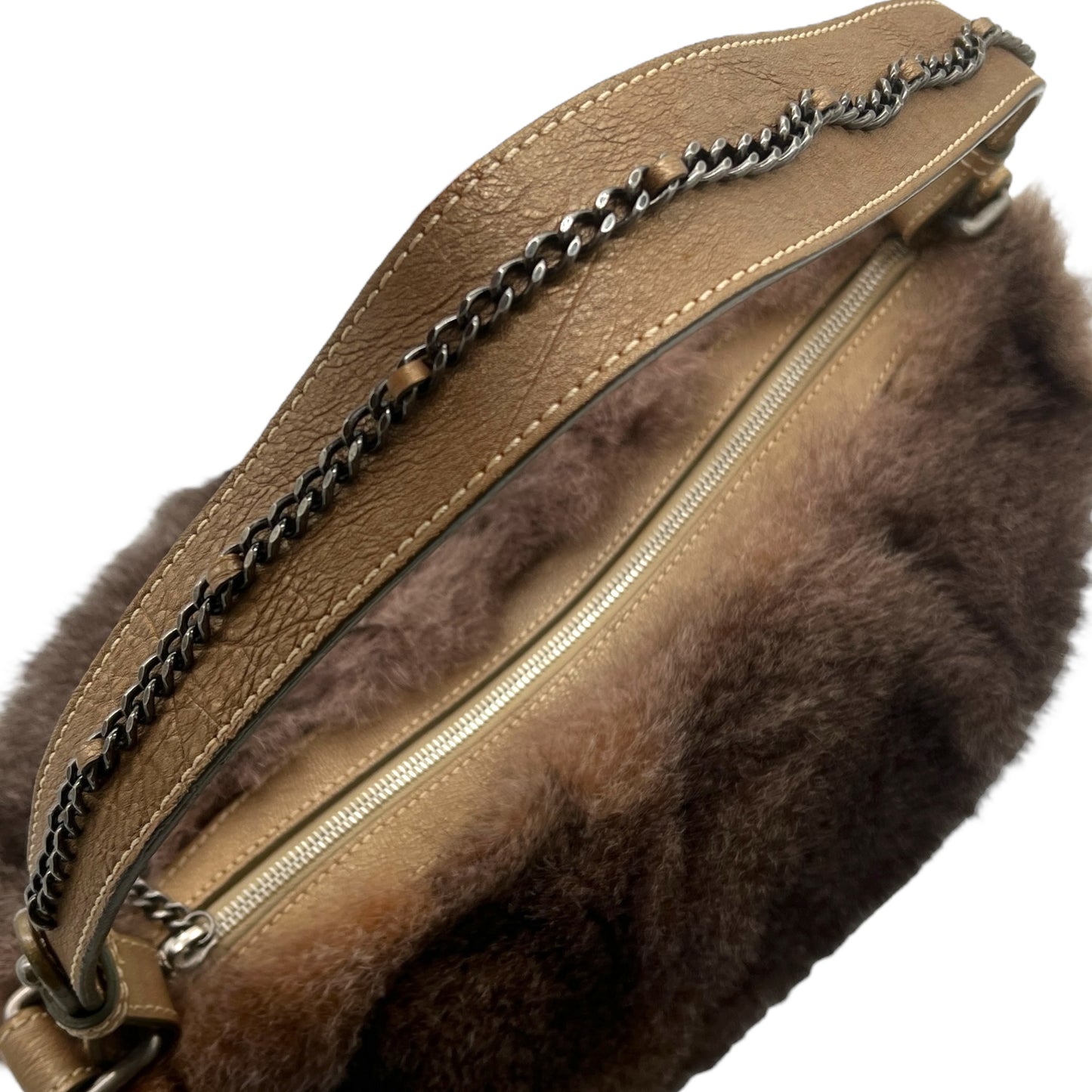 Chanel Brown Fur Shoulder Bag - Outfit Repeater