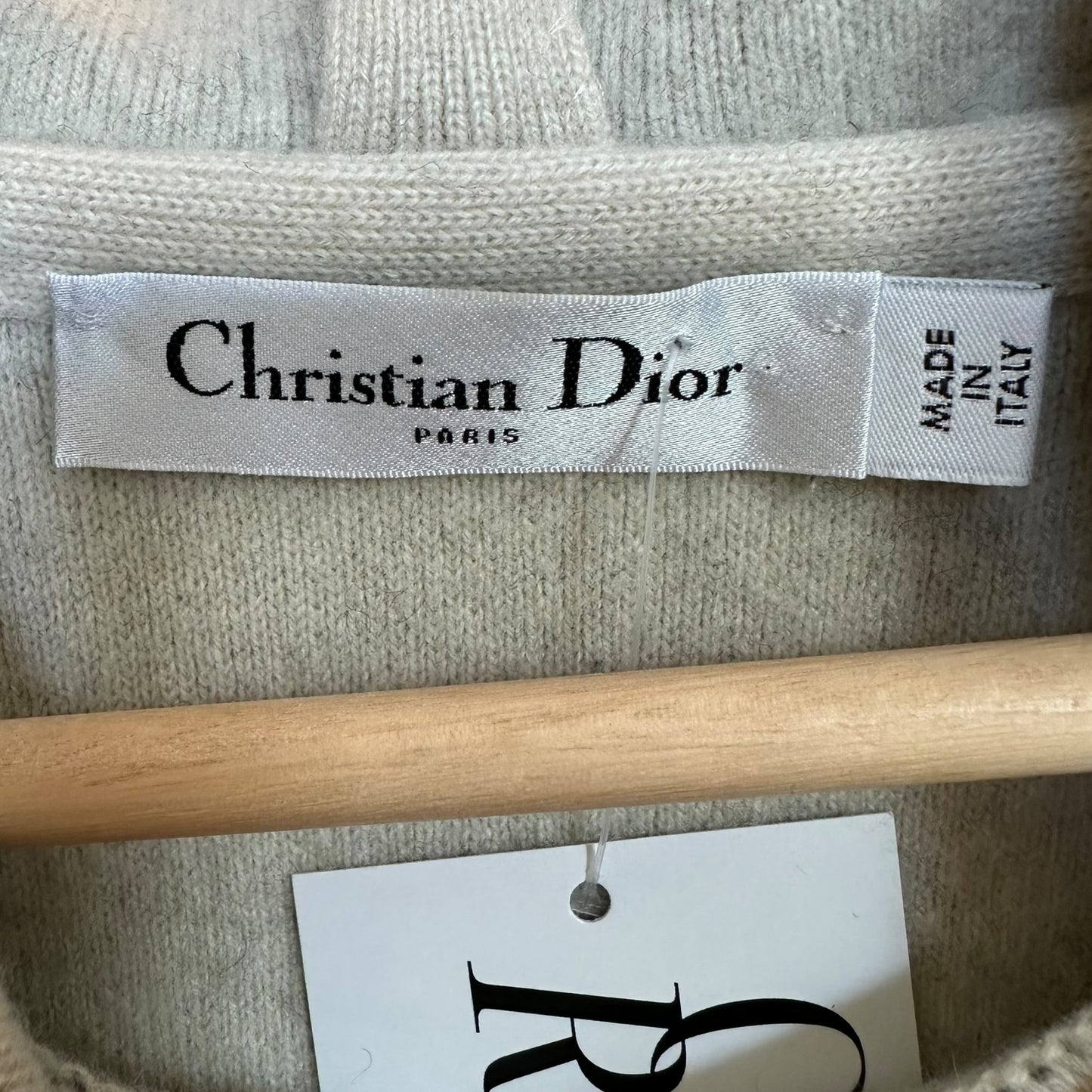 Christian Dior Gray J'Adior Cashemere Logo Hoodie (Current)