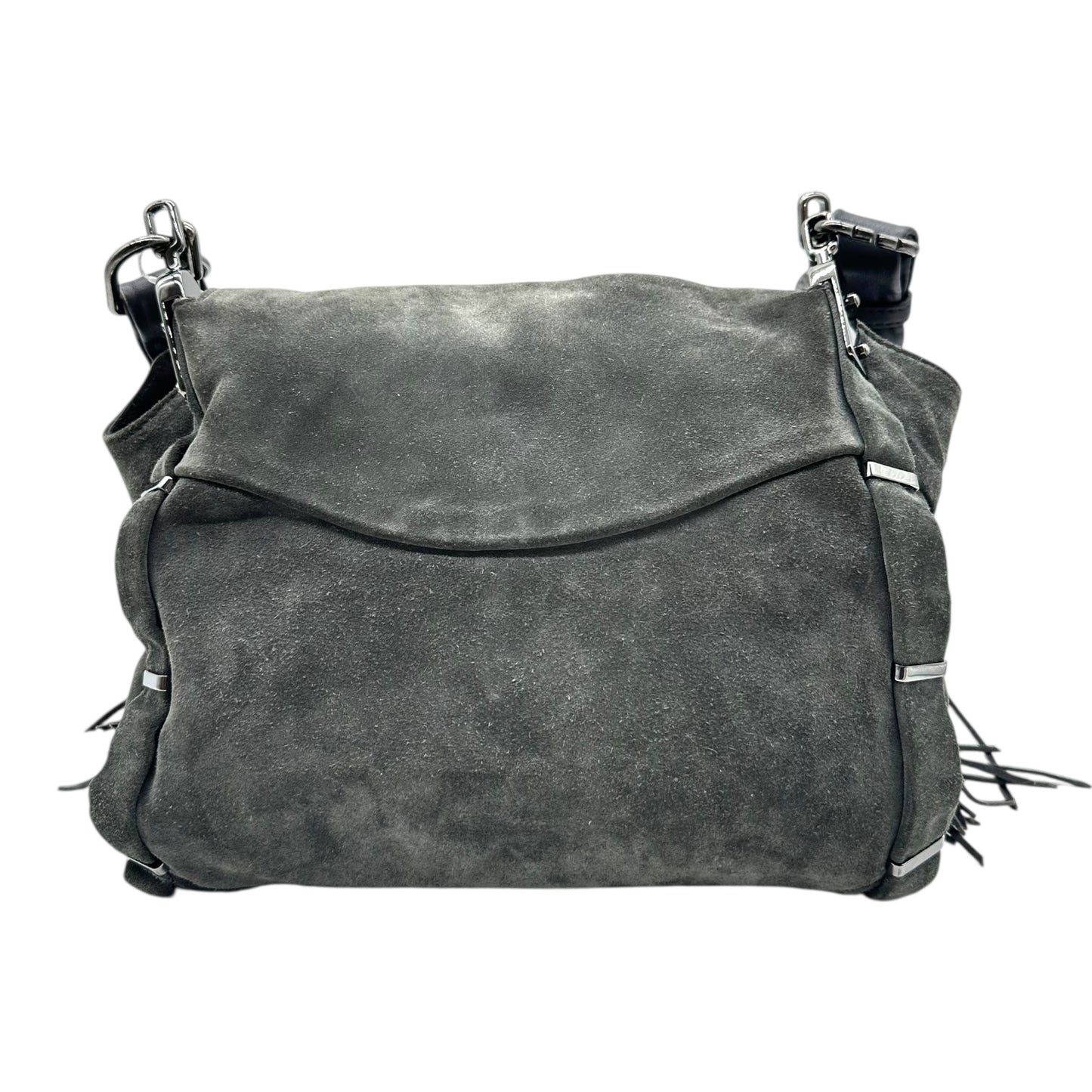 Celine Gray Suede Fringe Bag