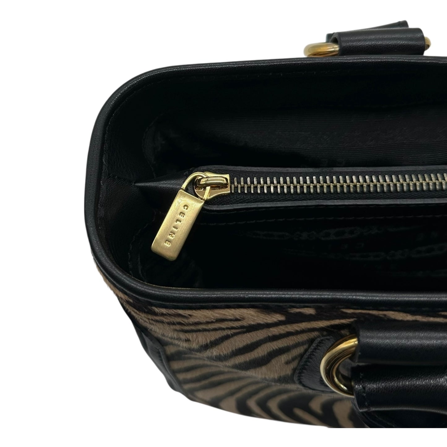 Celine by Michael Kors Tan Zebra Print Ponyhair Boogie Bag