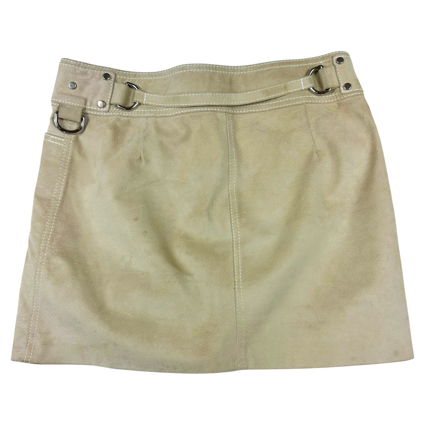 Dolce & Gabbana Suede Mini Skirt w/ Logo Charms