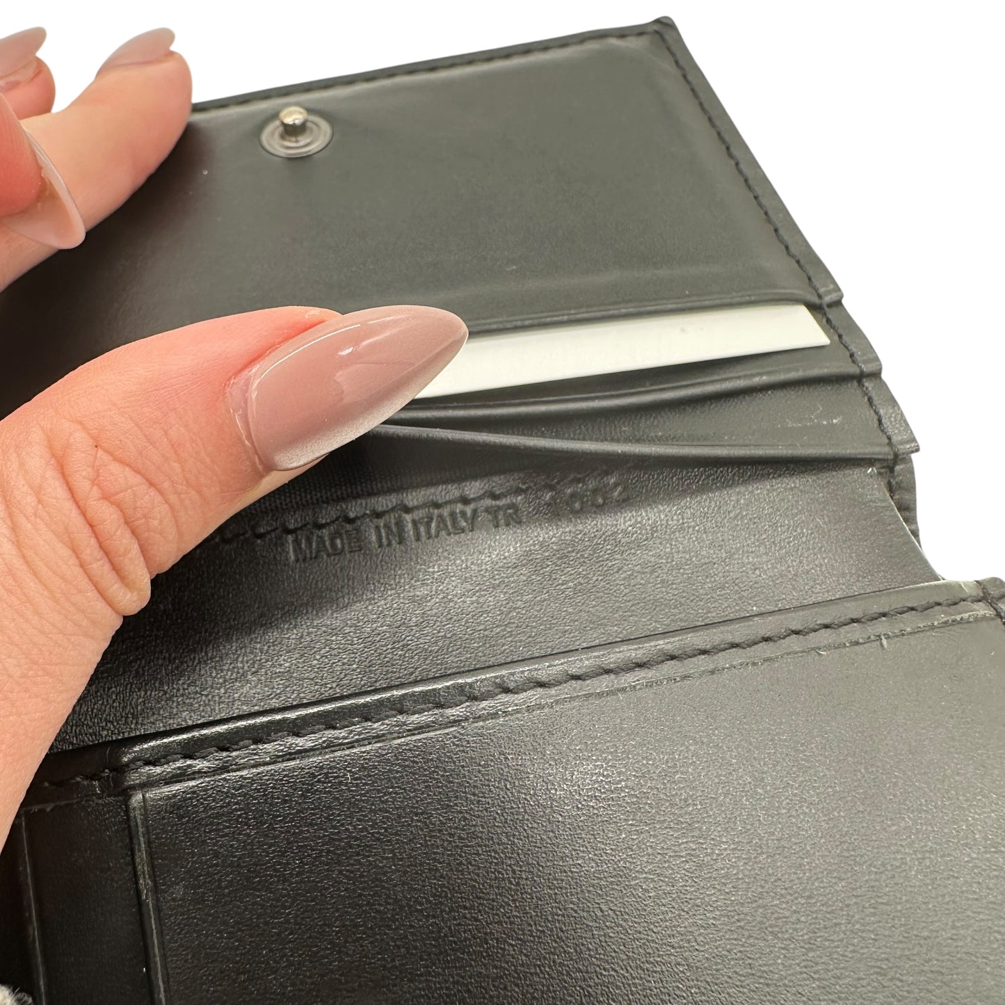 Christian Dior Monogram Saddle Compact Wallet Black Beige