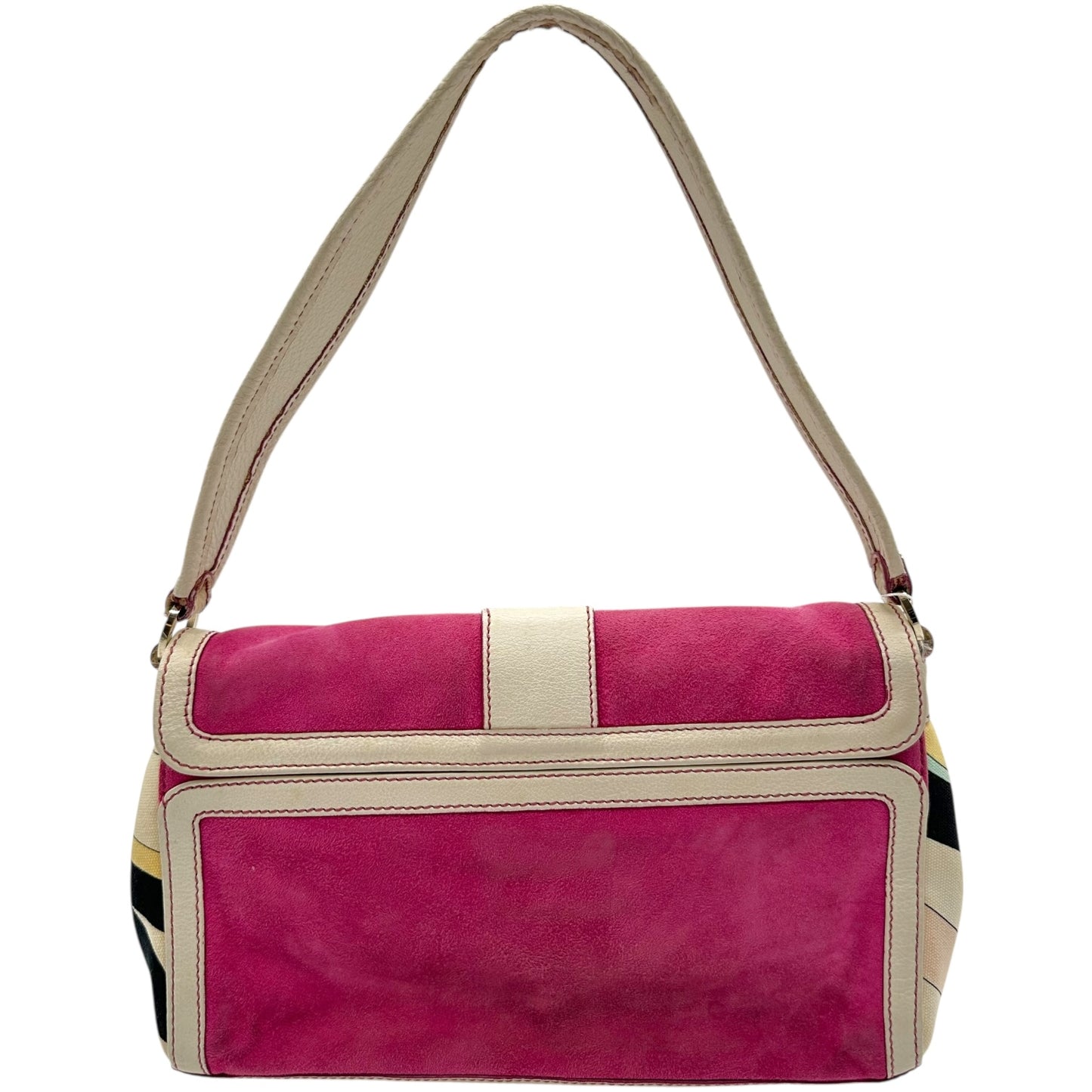 Emilio Pucci Pink Suede Shoulder Bag