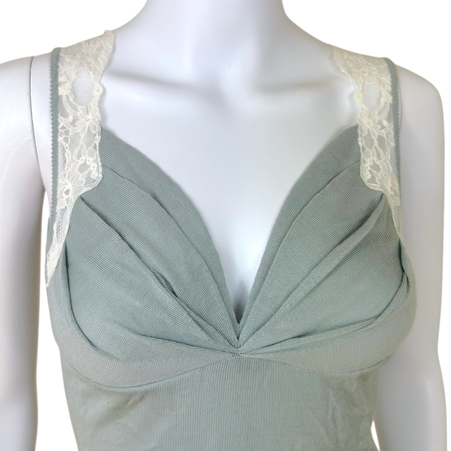 Christian Dior S/S 2005 Light Blue Lace Knit Tank Top NEW
