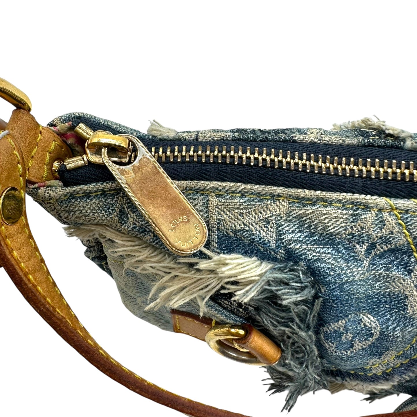 Louis Vuitton Denim Patchwork Pochette Bag