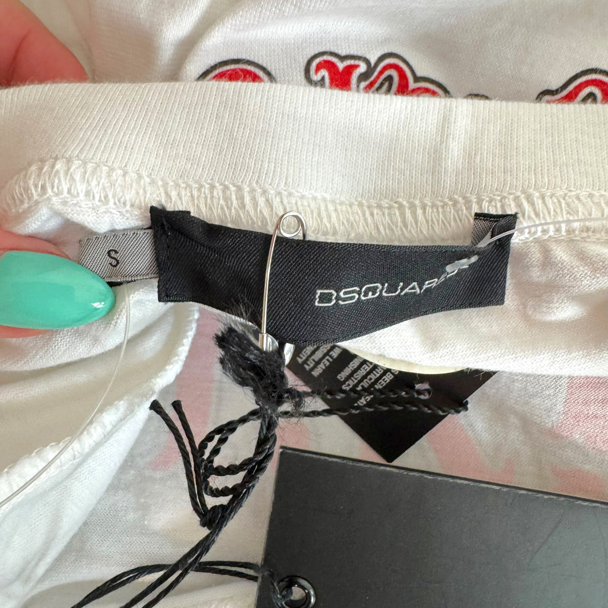 Dsquared2 Red & White Hikin' Heidi Cropped Tube Top NEW