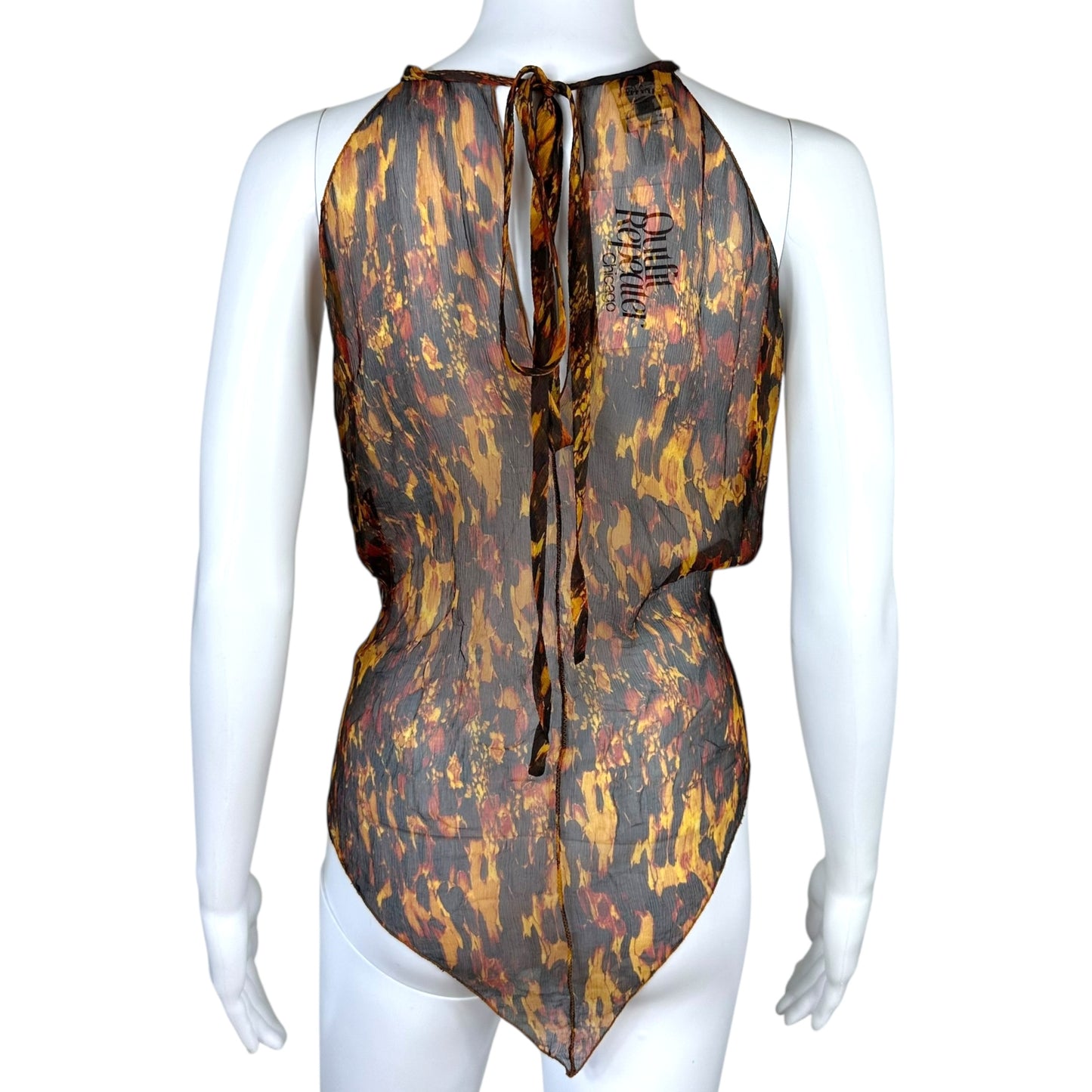 Jean Paul Gaultier Silk Asymmertical High Neck Blouse