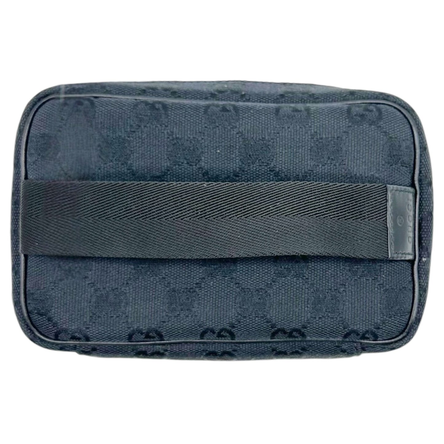 Gucci Black Canvas Monogram Mini Vanity Bag