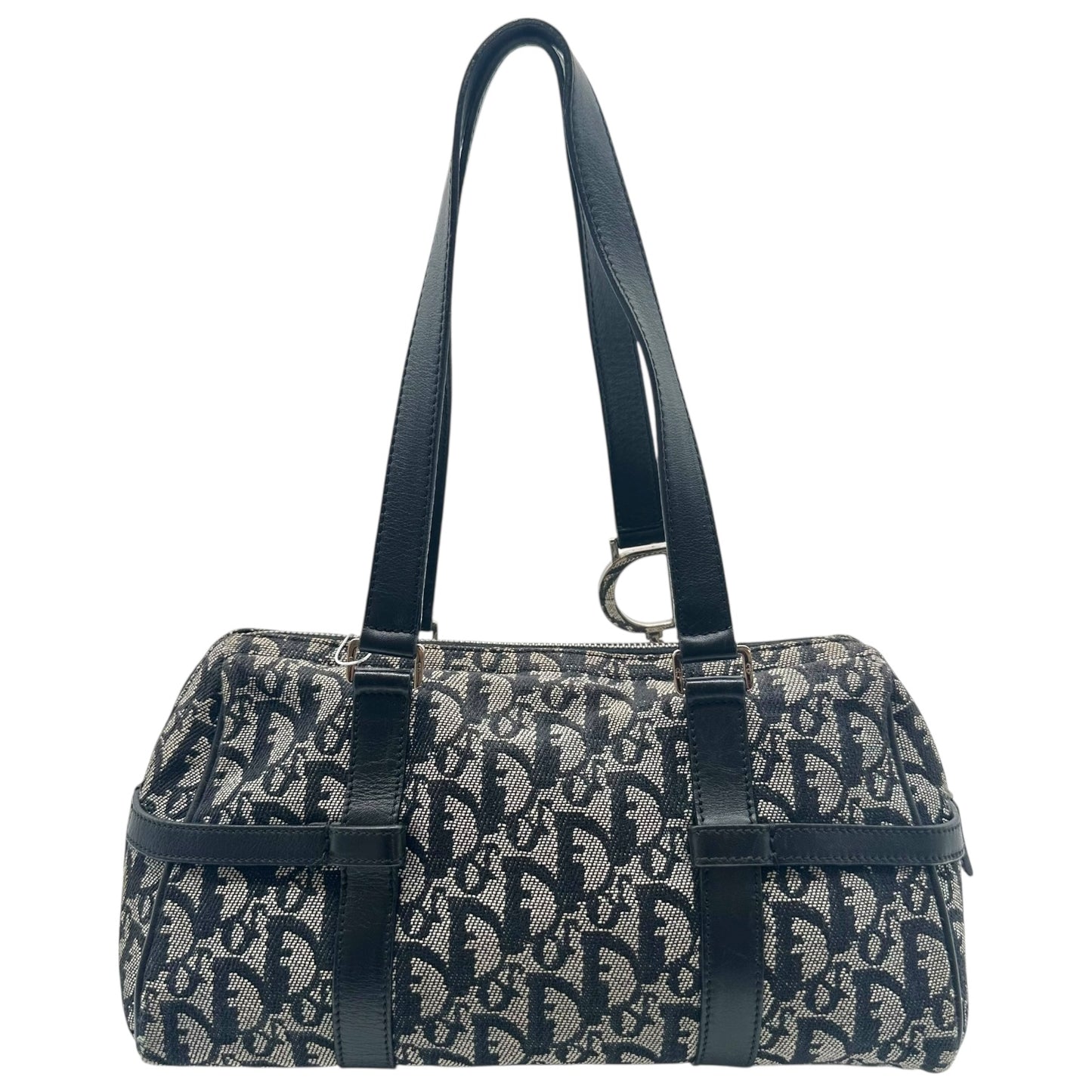Christian Dior Black Trotter Monogram Small Logo Charm Bag