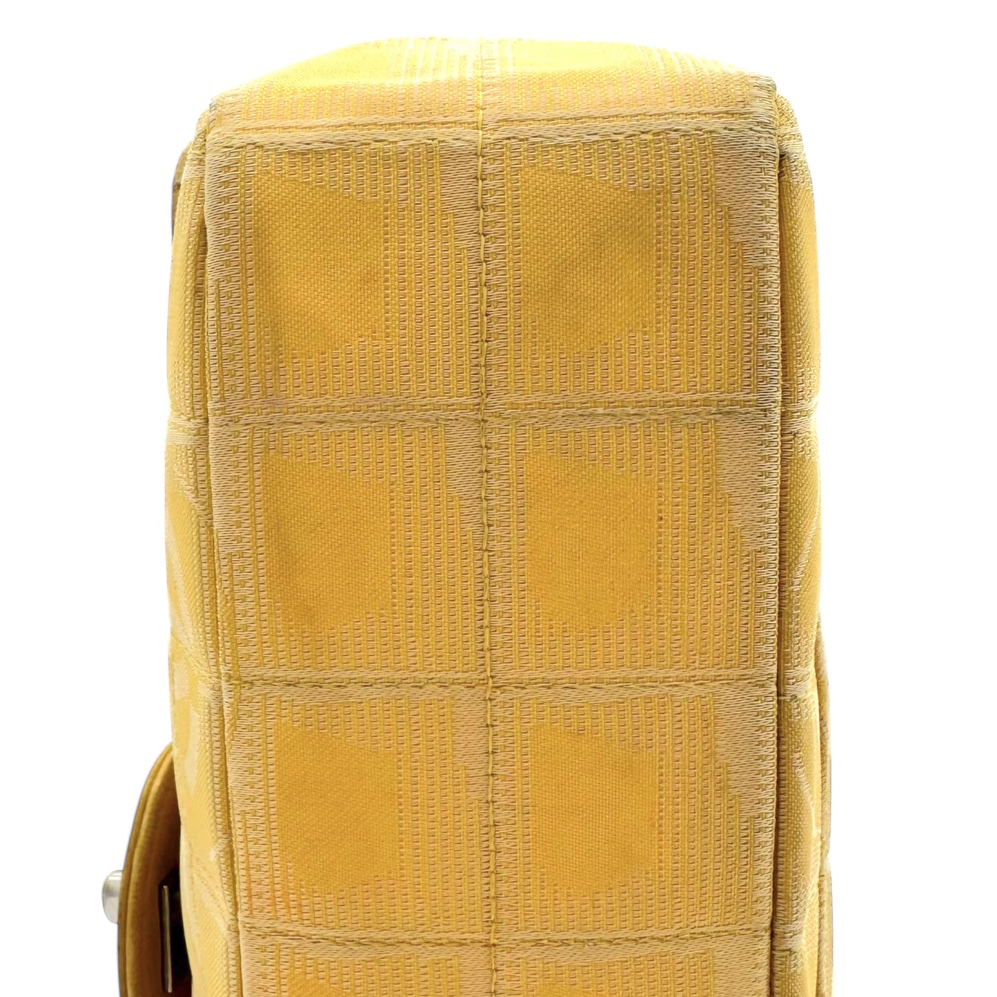 Chanel Yellow Nylon Travel Line Medium Flap Bag