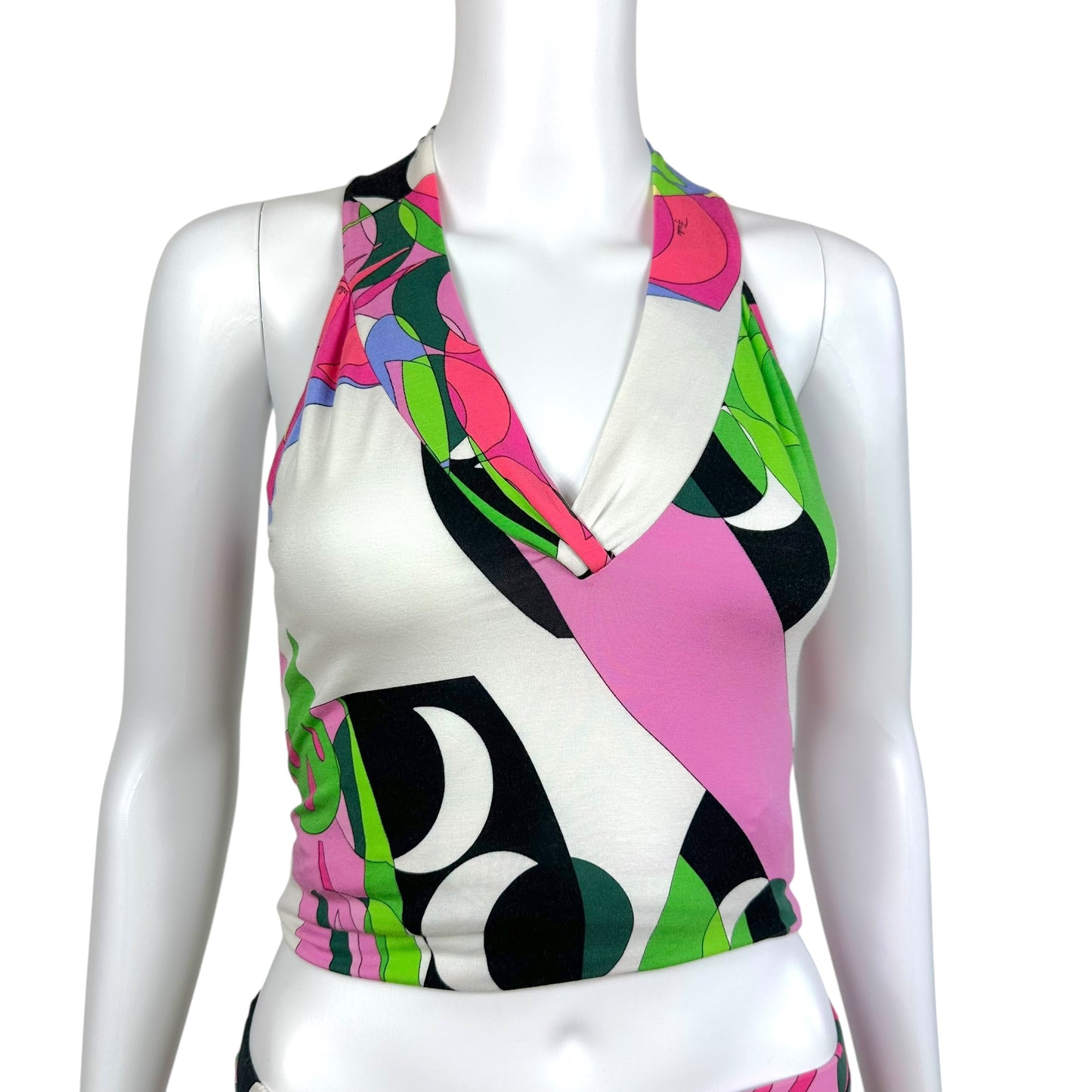 Emilio Pucci Multicolor Printed Mini Skirt & Tank Top Set