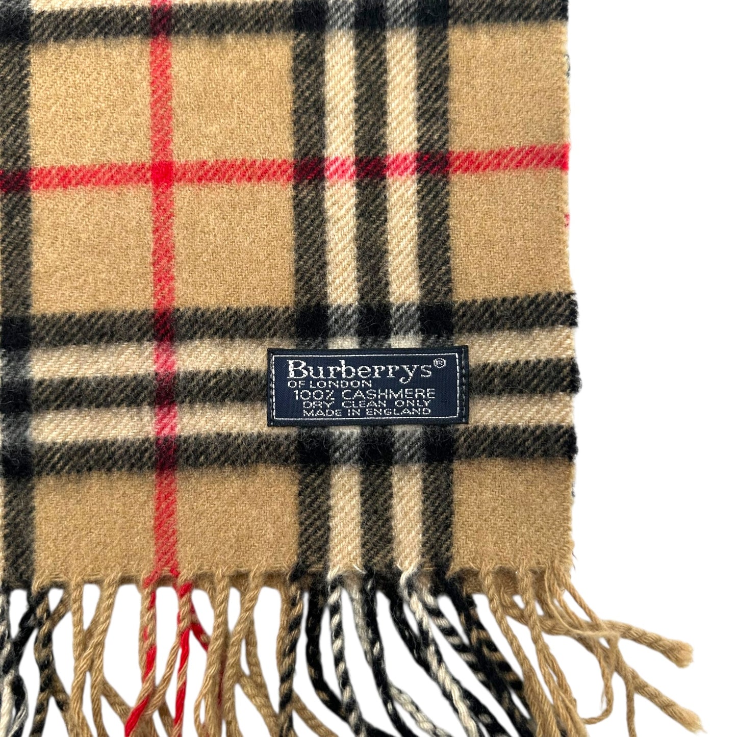 Burberry Classic Nova Check Plaid Cashmere Scarf