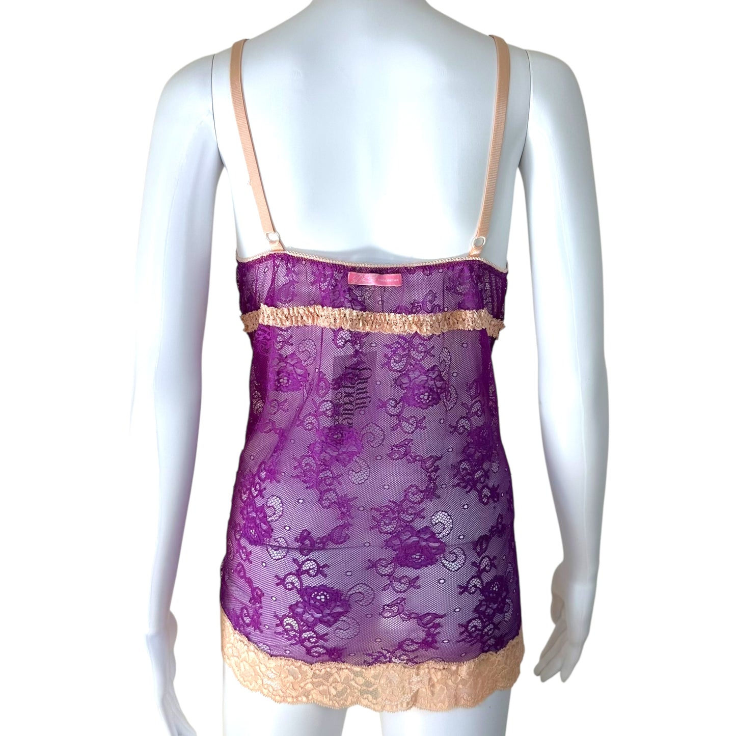 Dolce & Gabbana Underwear Pink & Purple Lace Babydoll Cami