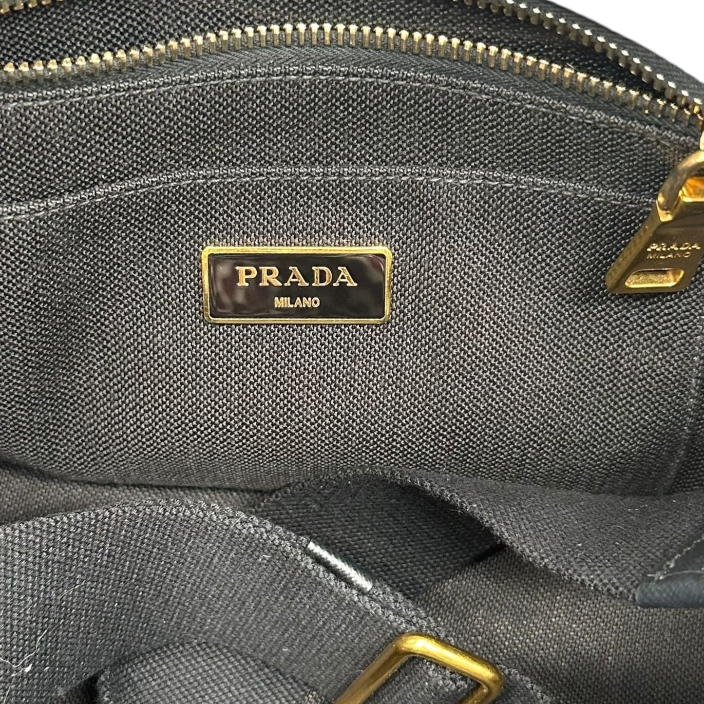 Prada Heart Print Canapa Tote Bag