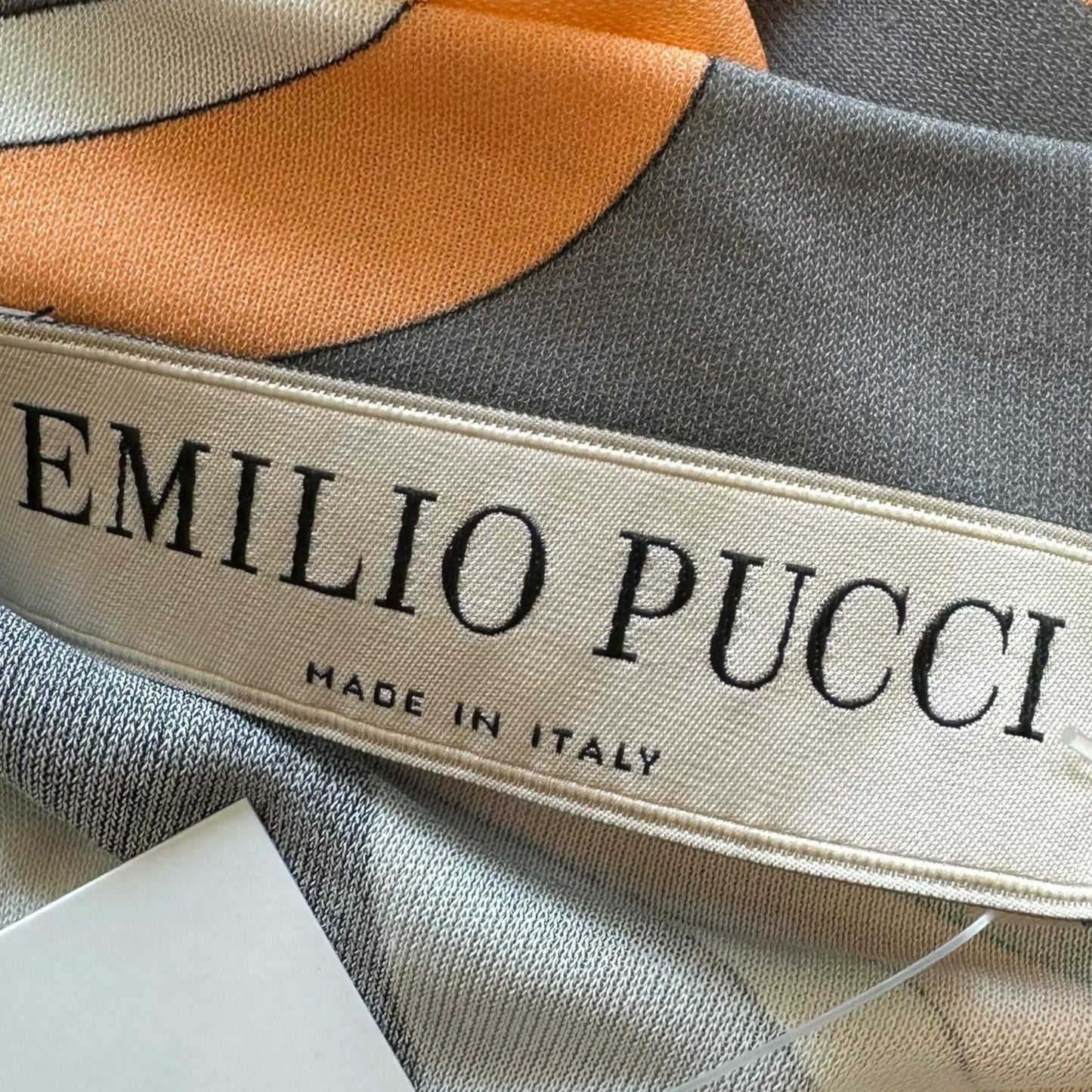 Emilio Pucci Orange & Black Printed Mini Dress NEW