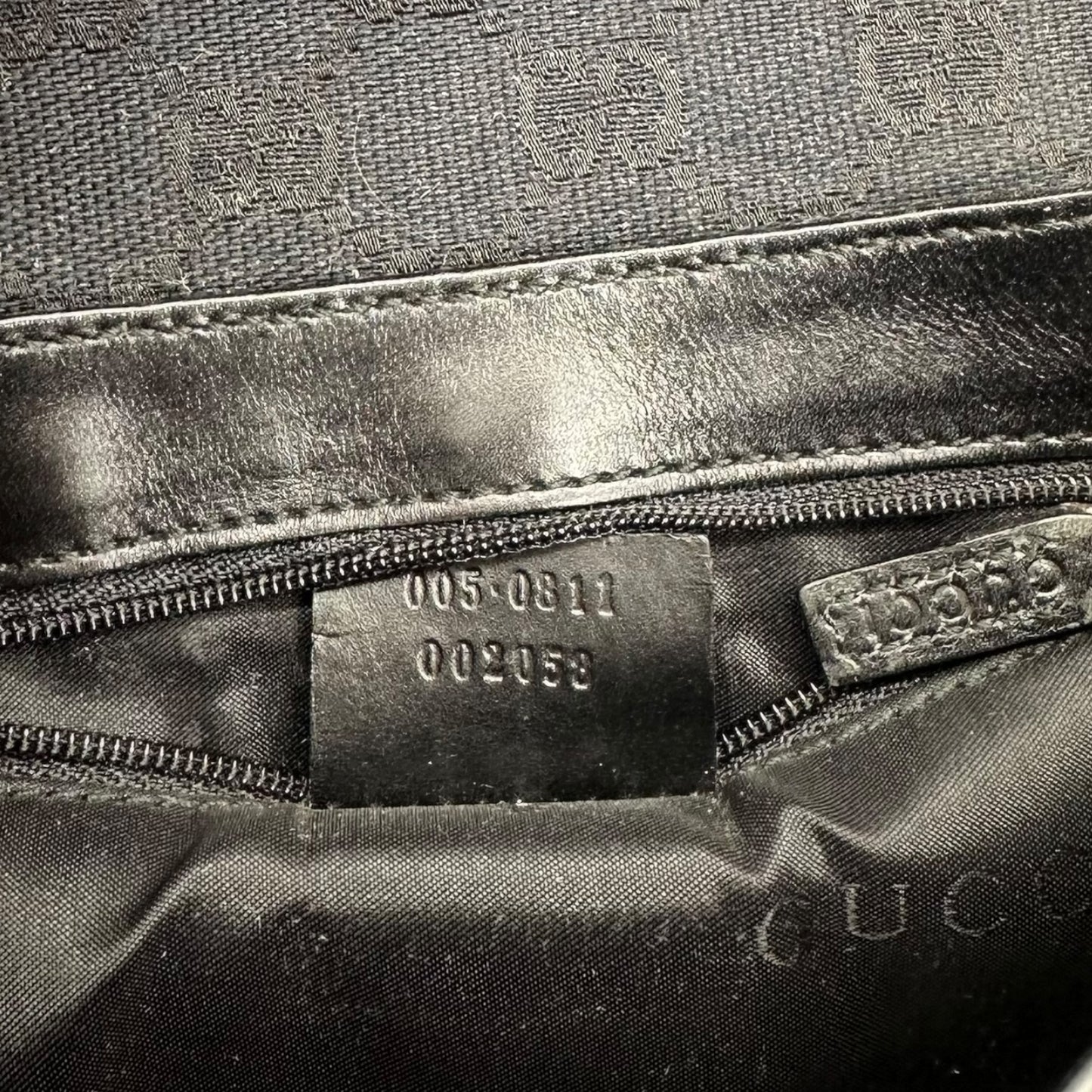 Gucci Black Canvas Monogram Bamboo Handle Mini Jackie Bag - Outfit Repeater