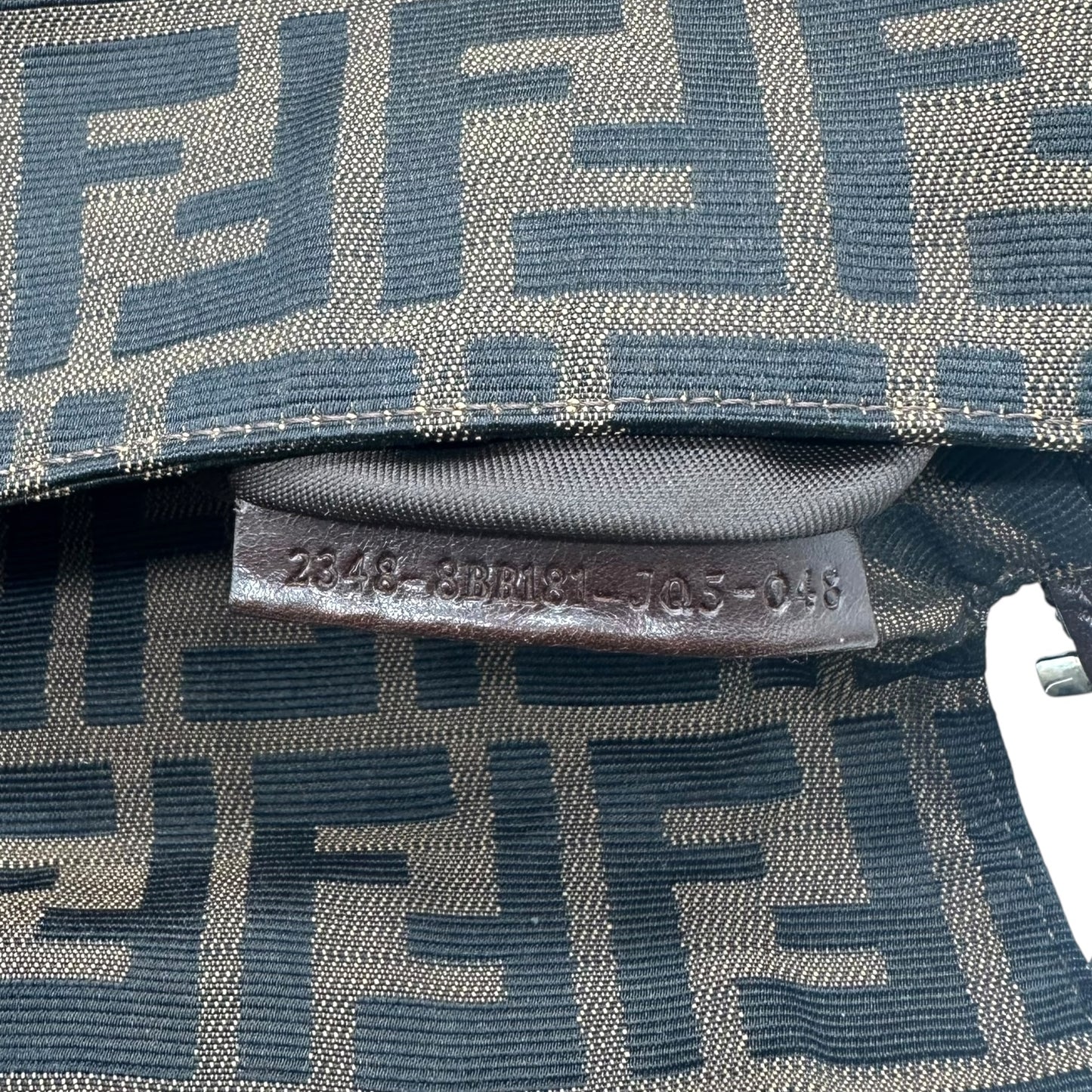 Fendi East West Zucca Baguette Bag