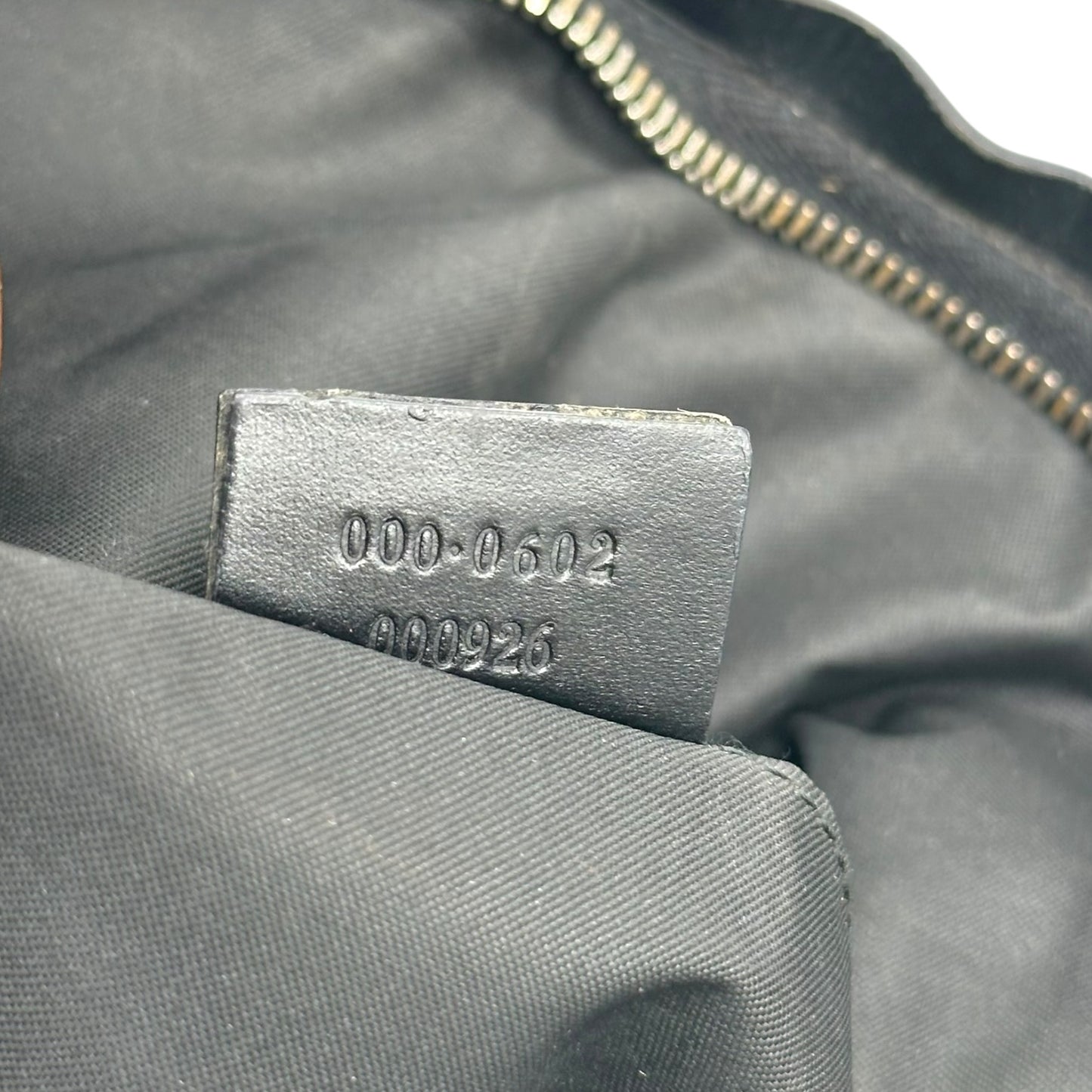 Gucci Black Suede Monogram Shoulder Bag