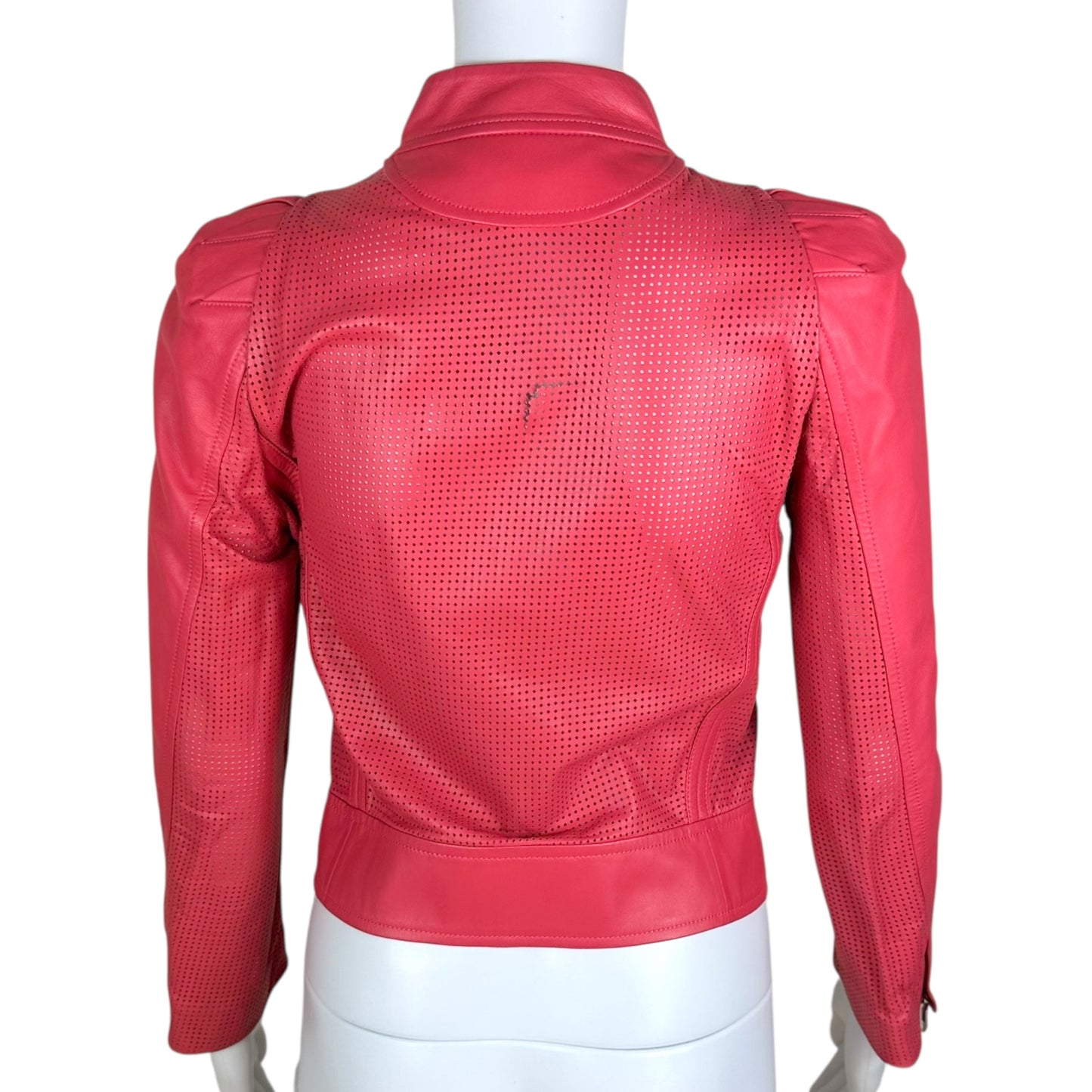 Celine Pink Perforated Leather Jacket (AS IS)