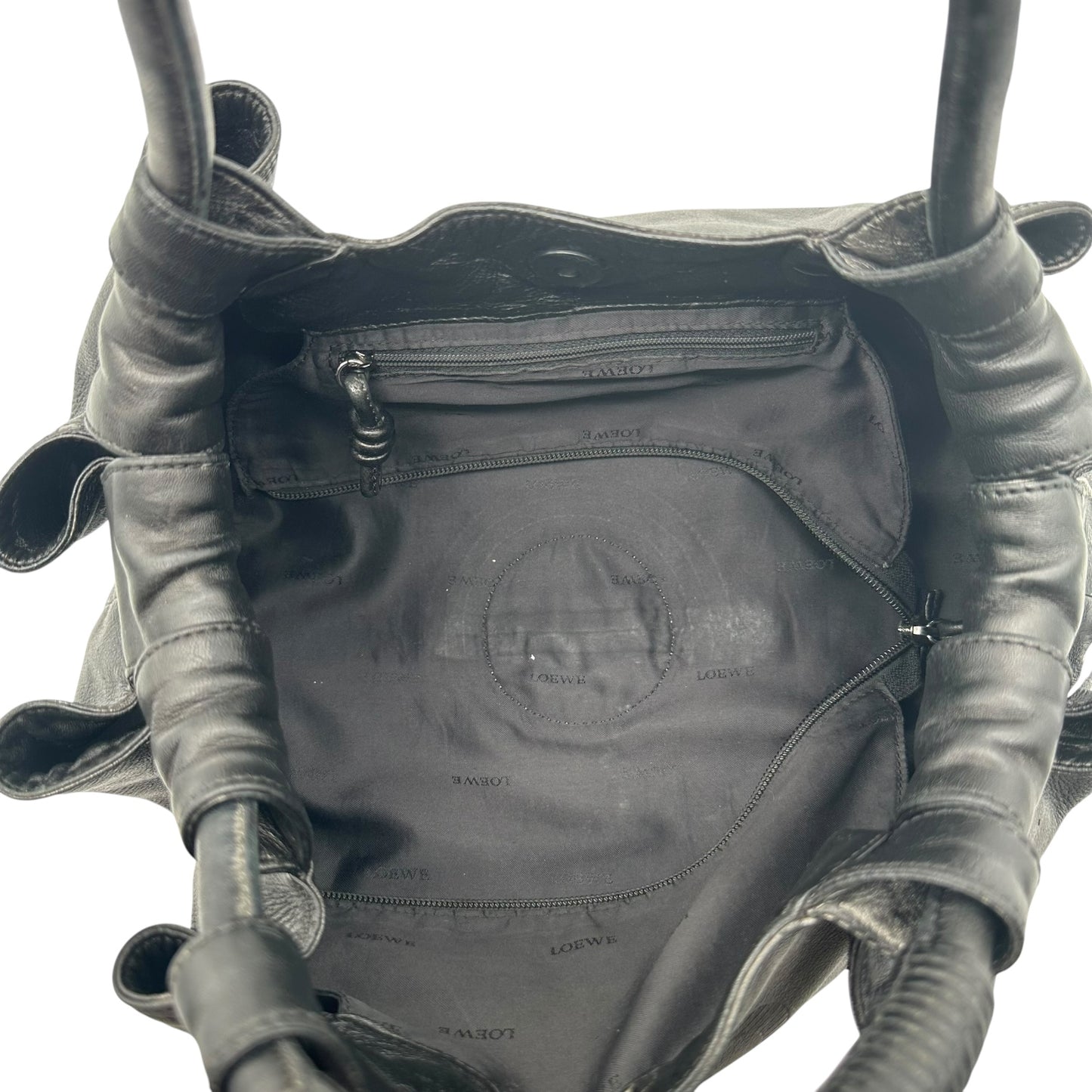Loewe Black Leather Logo Aire Bag