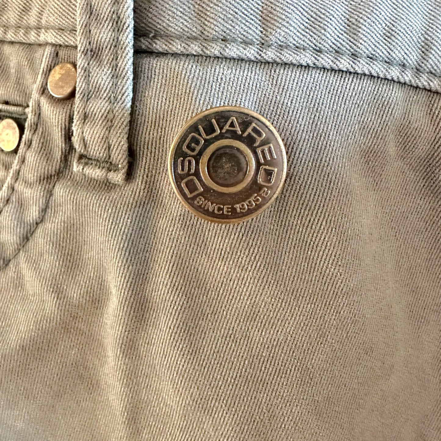 Dsquared2 Khaki Green Wrap Micro Mini Skirt