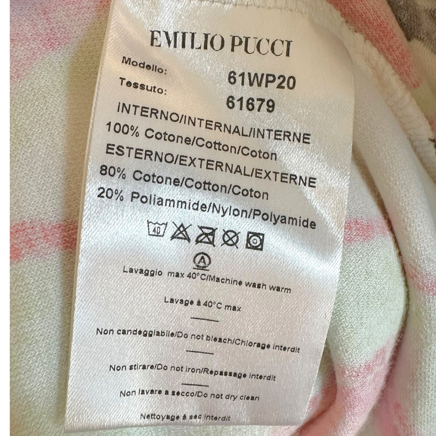 Emilio Pucci Pink & Brown Printed Terrycloth Hoodie
