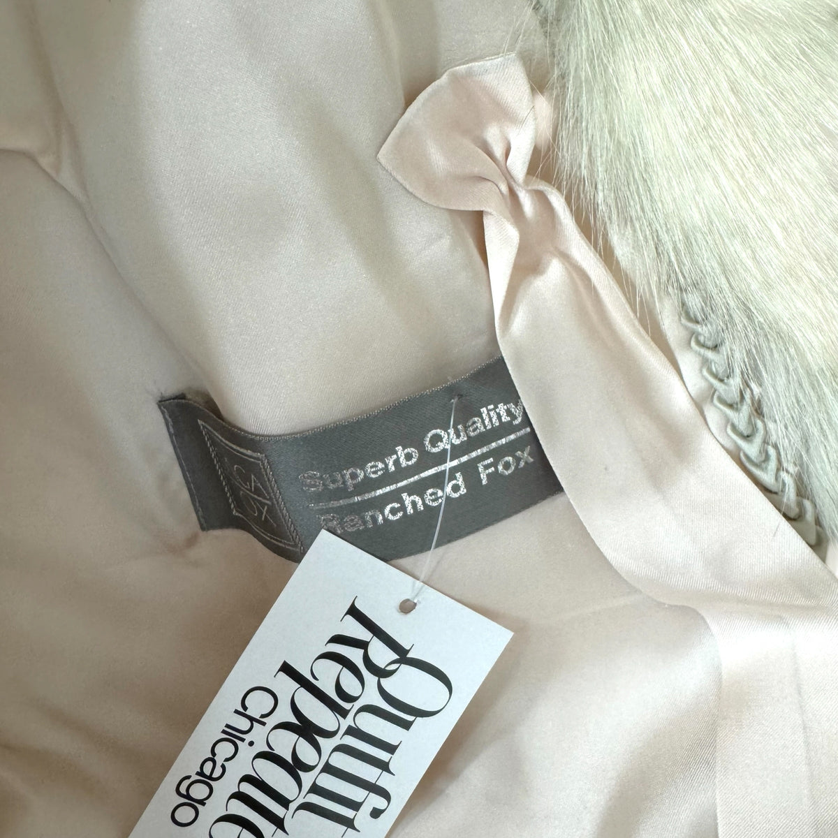 Saga Fox Blue Fox Fur Coat Ivory Voluminous 1990s