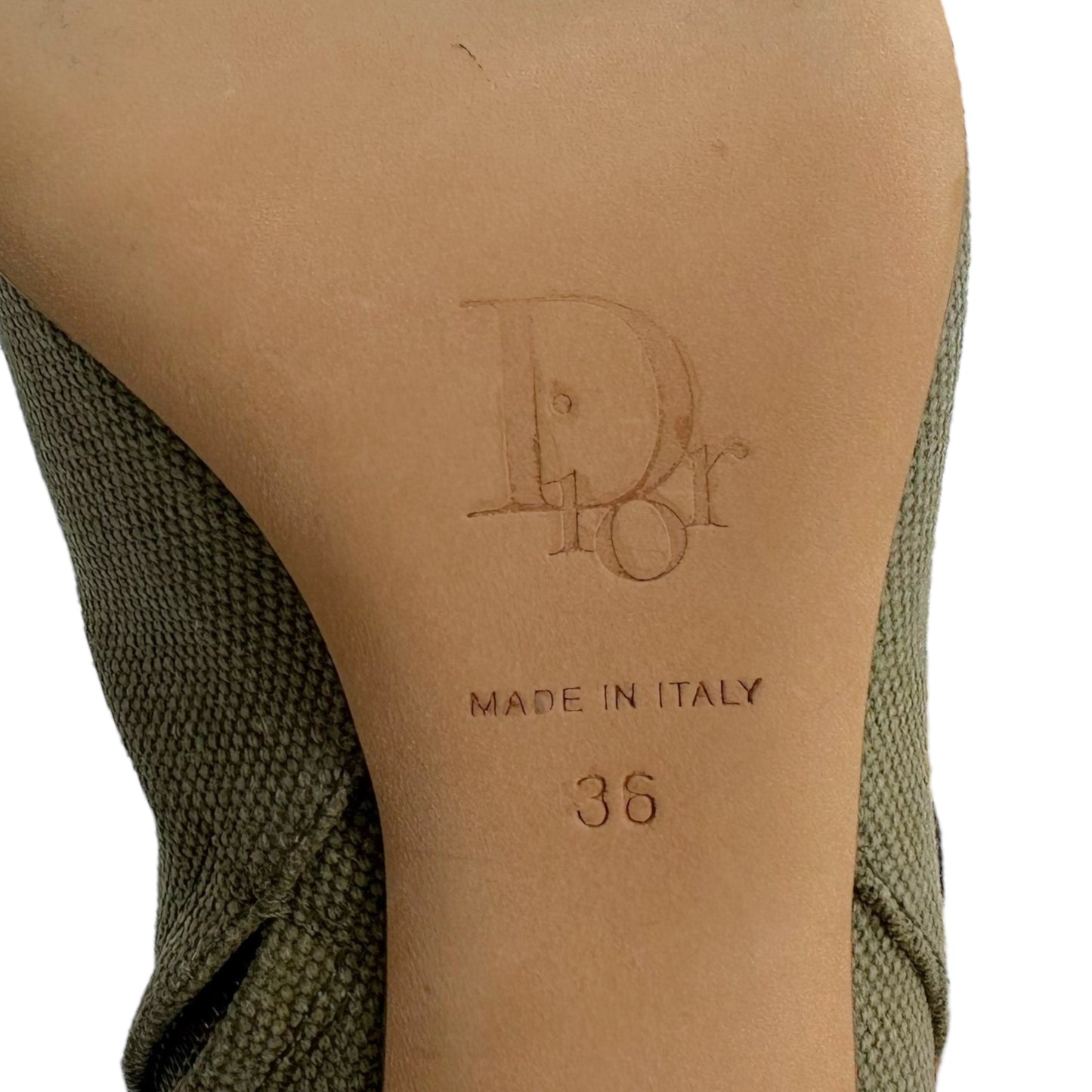 Dior Street Chic Khaki Green Heeled Booties - Outfit Repeater