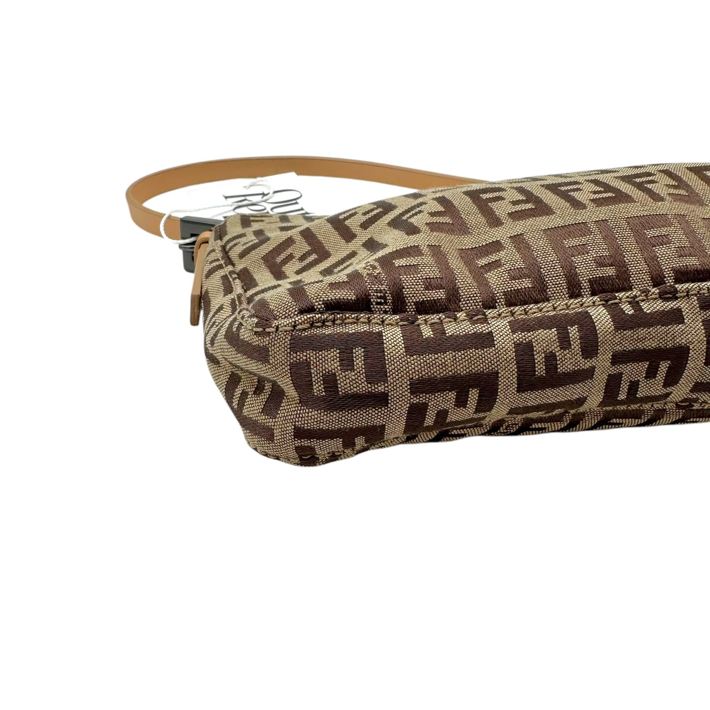Fendi Small Shoulder Pochette Bag Tan Zucchino Monogram