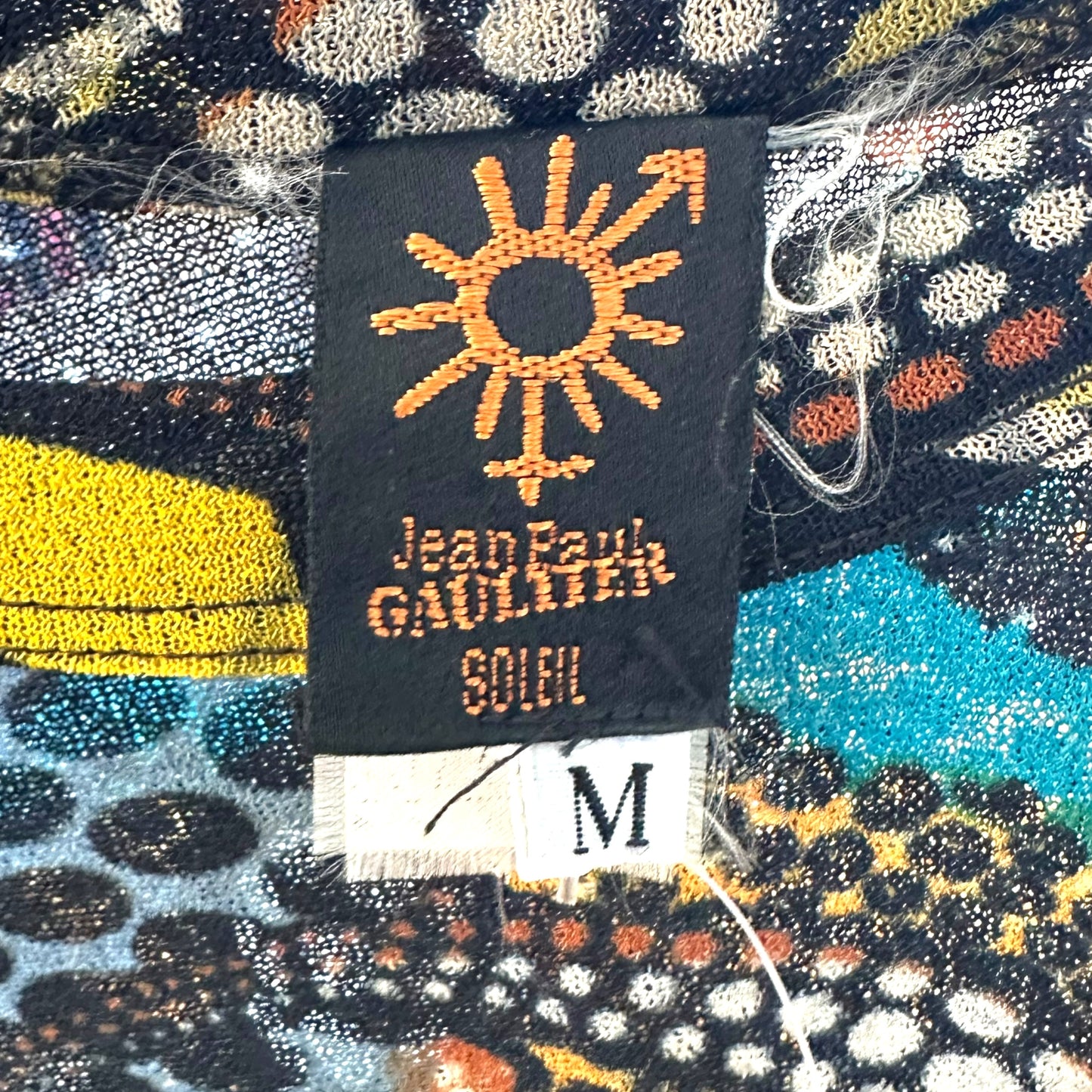 Jean Paul Gaultier Soleil Polka Dot & Swirl Print Mesh Tank Top