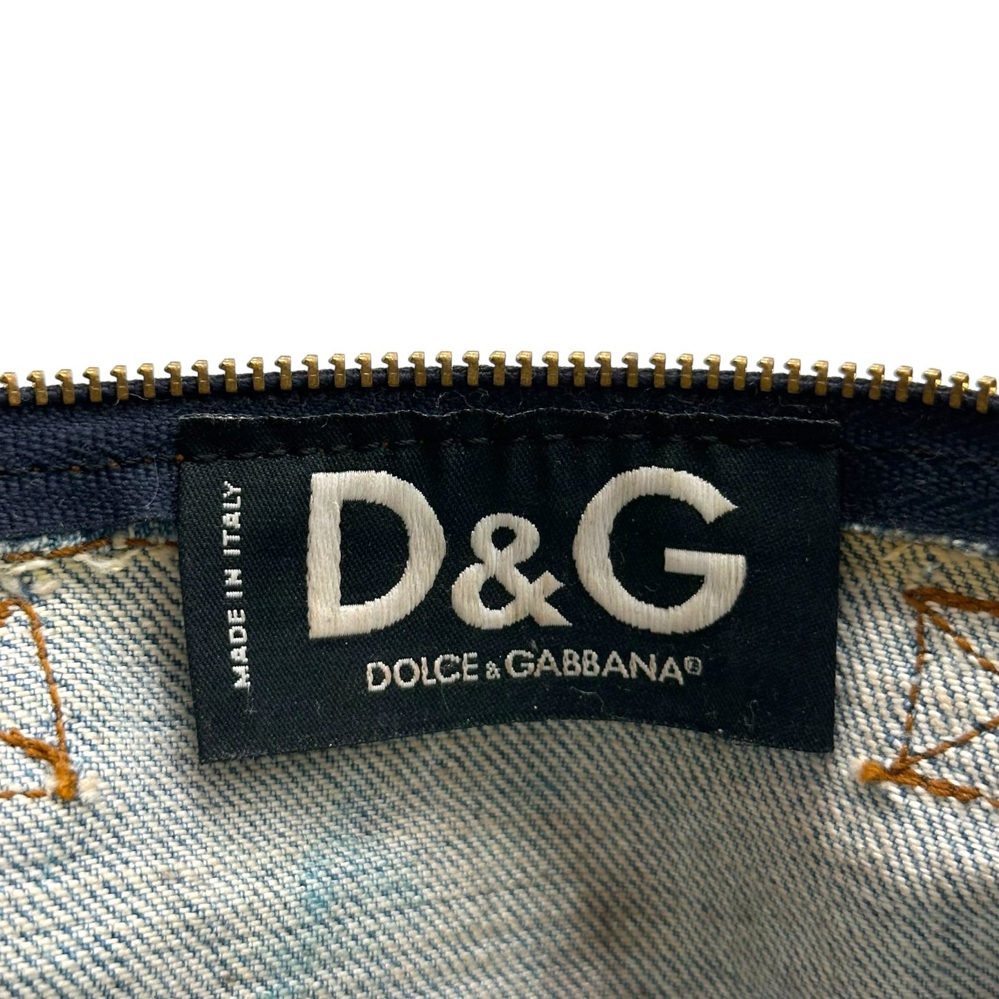 D&G Dolce & Gabbana 'Hollywood' Denim Graphic Mini Bag